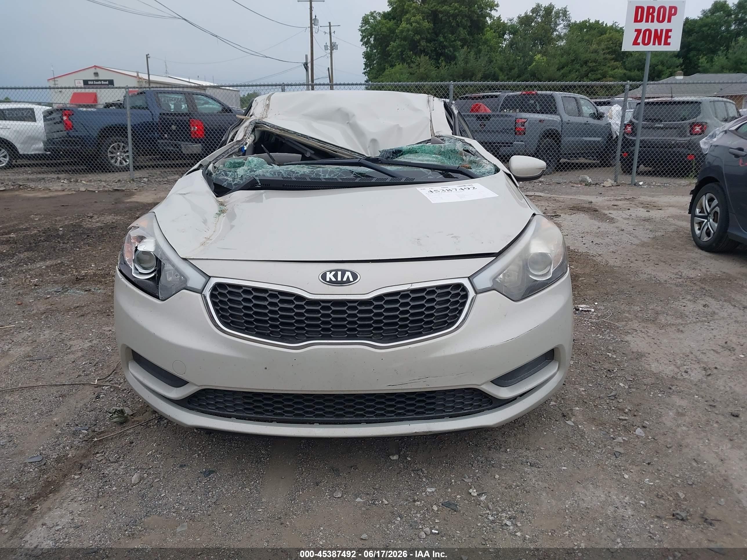 2015 Kia Forte Lx Cream vin: KNAFK4A66F5312525