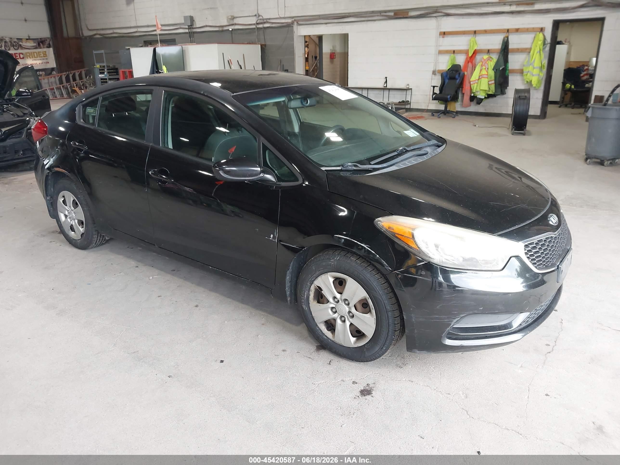 2014 Kia Forte Lx Black vin: KNAFK4A67E5132243