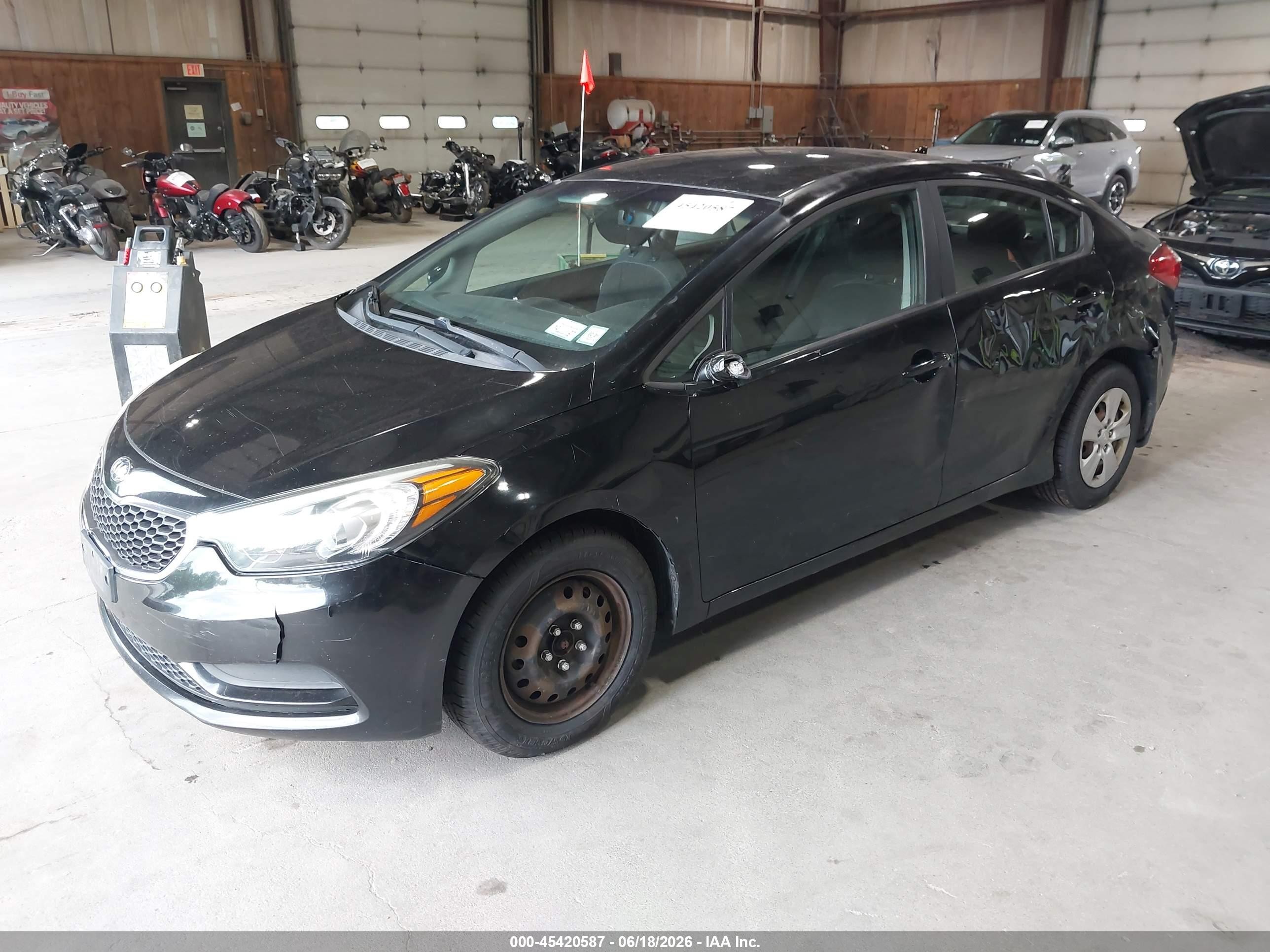 2014 Kia Forte Lx Black vin: KNAFK4A67E5132243