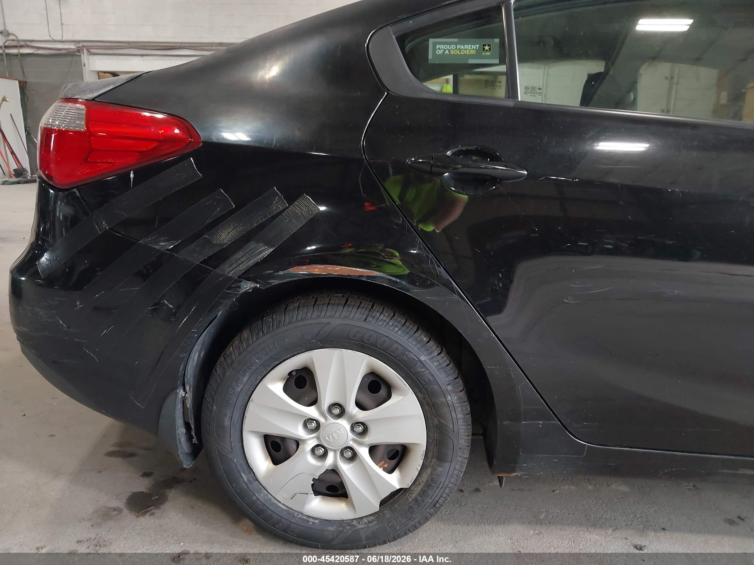 2014 Kia Forte Lx Black vin: KNAFK4A67E5132243