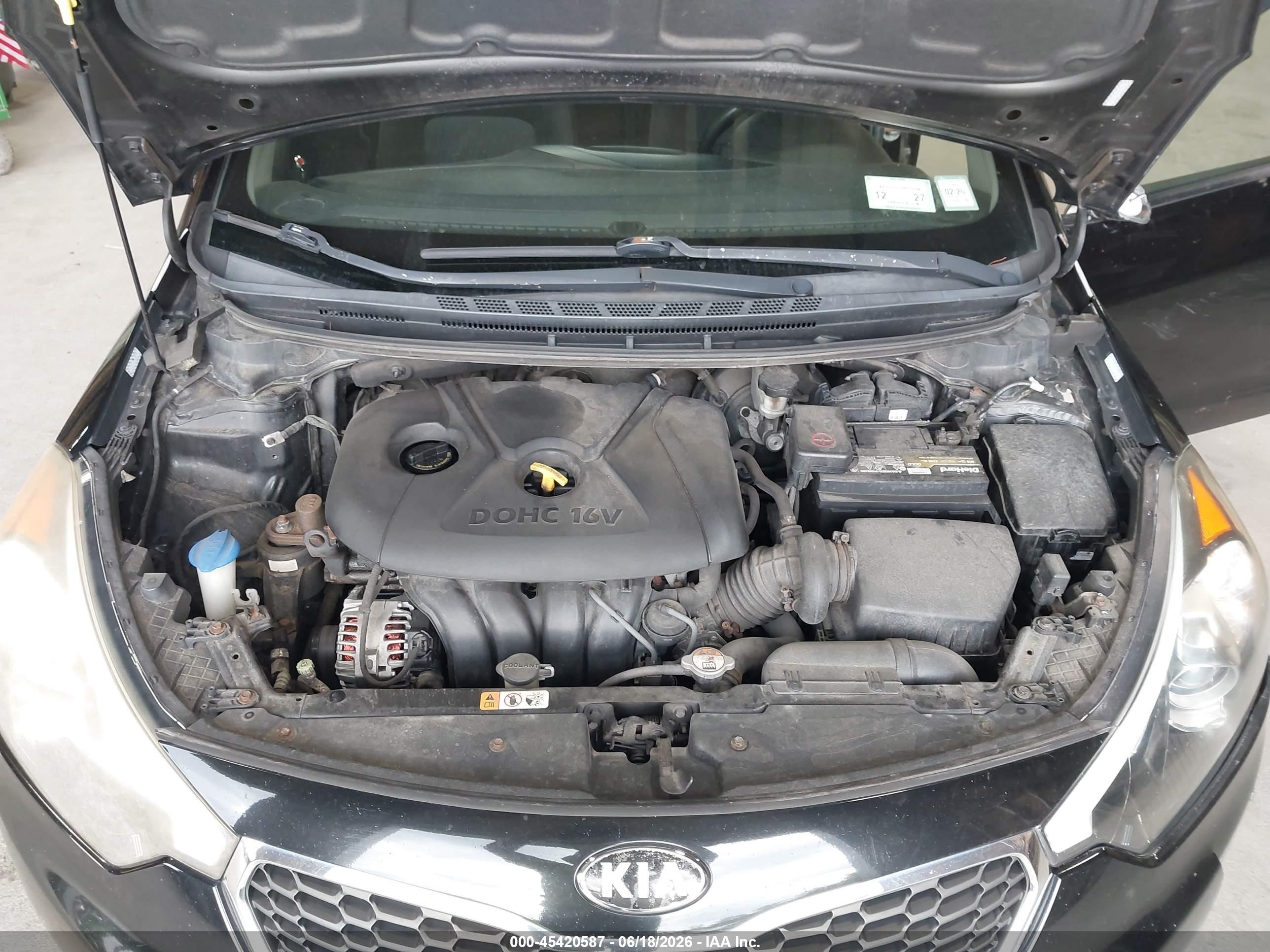 2014 Kia Forte Lx Black vin: KNAFK4A67E5132243