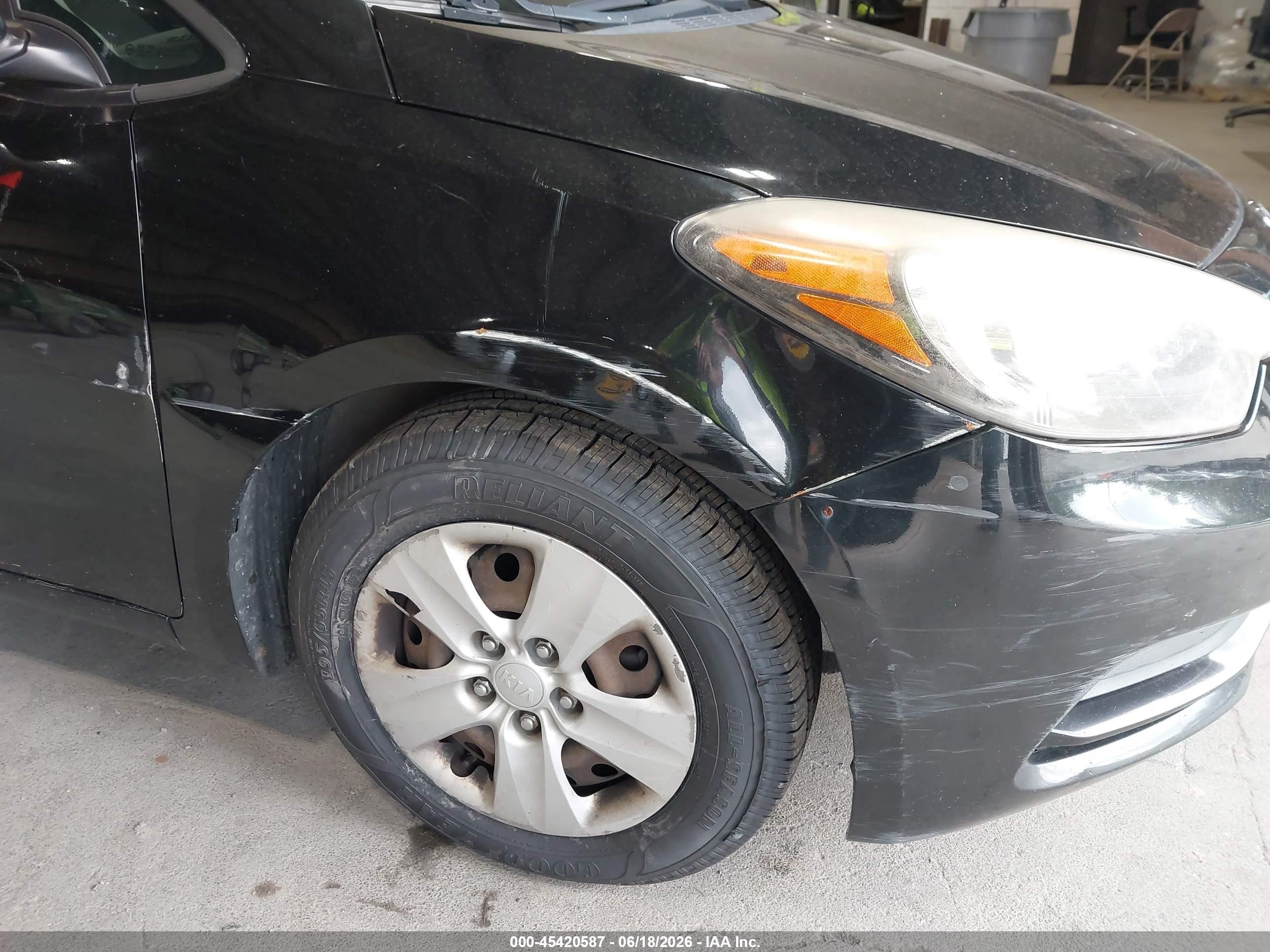 2014 Kia Forte Lx Black vin: KNAFK4A67E5132243
