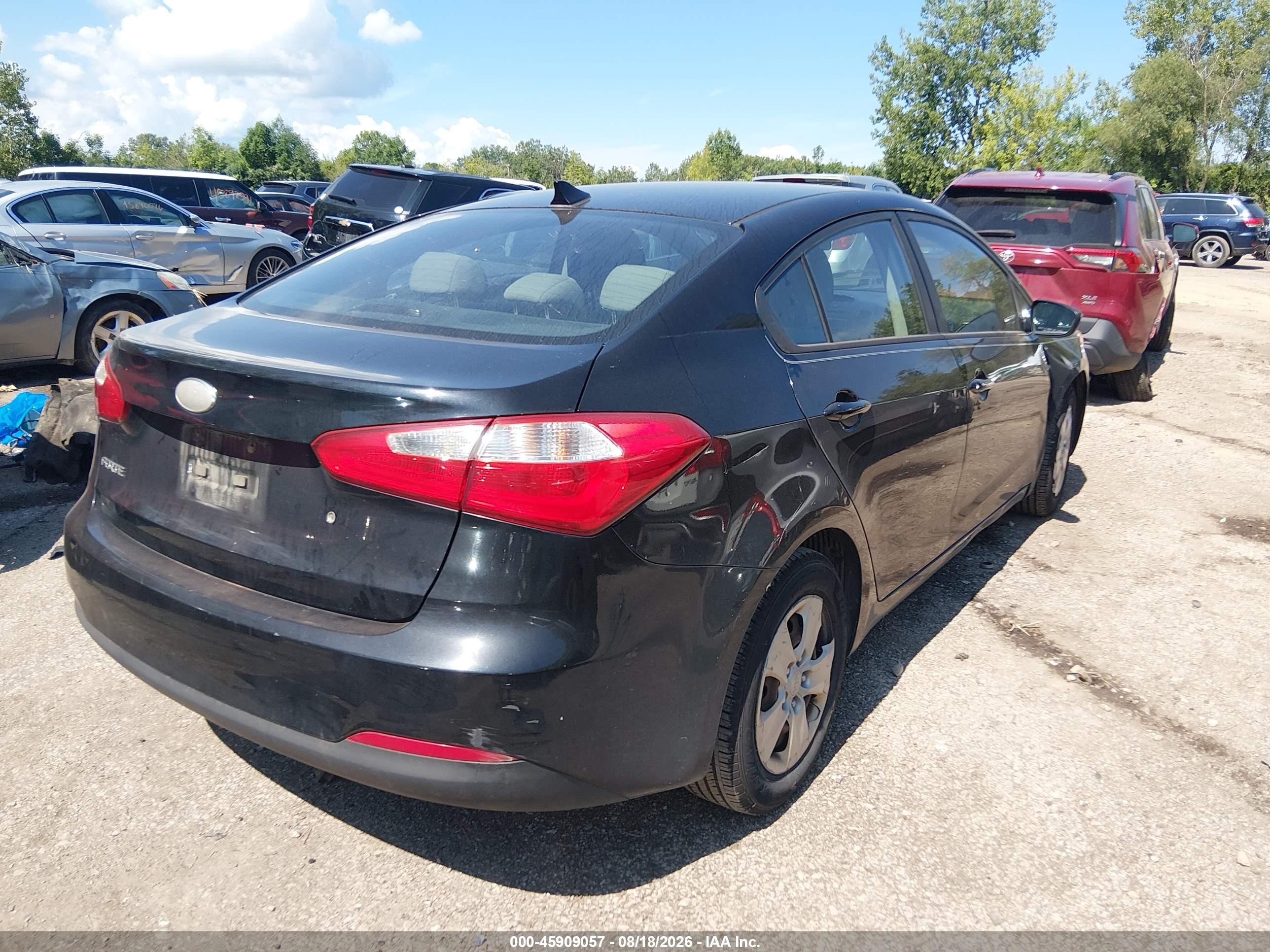 2014 Kia Forte Lx Black vin: KNAFK4A67E5184648