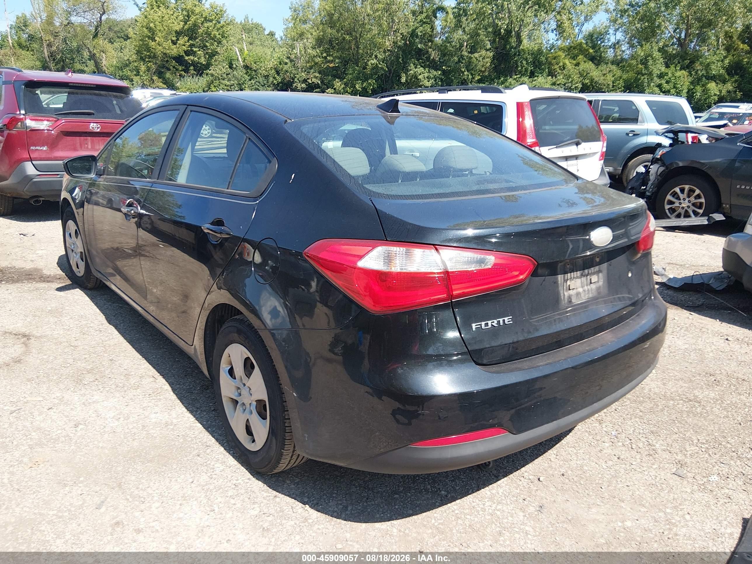 2014 Kia Forte Lx Black vin: KNAFK4A67E5184648