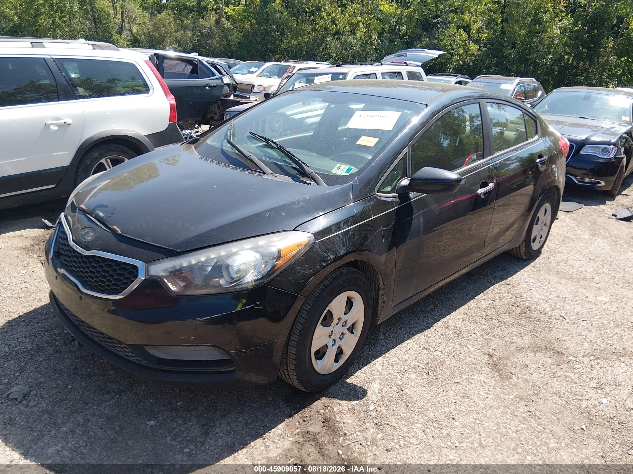 2014 Kia Forte Lx Black vin: KNAFK4A67E5184648