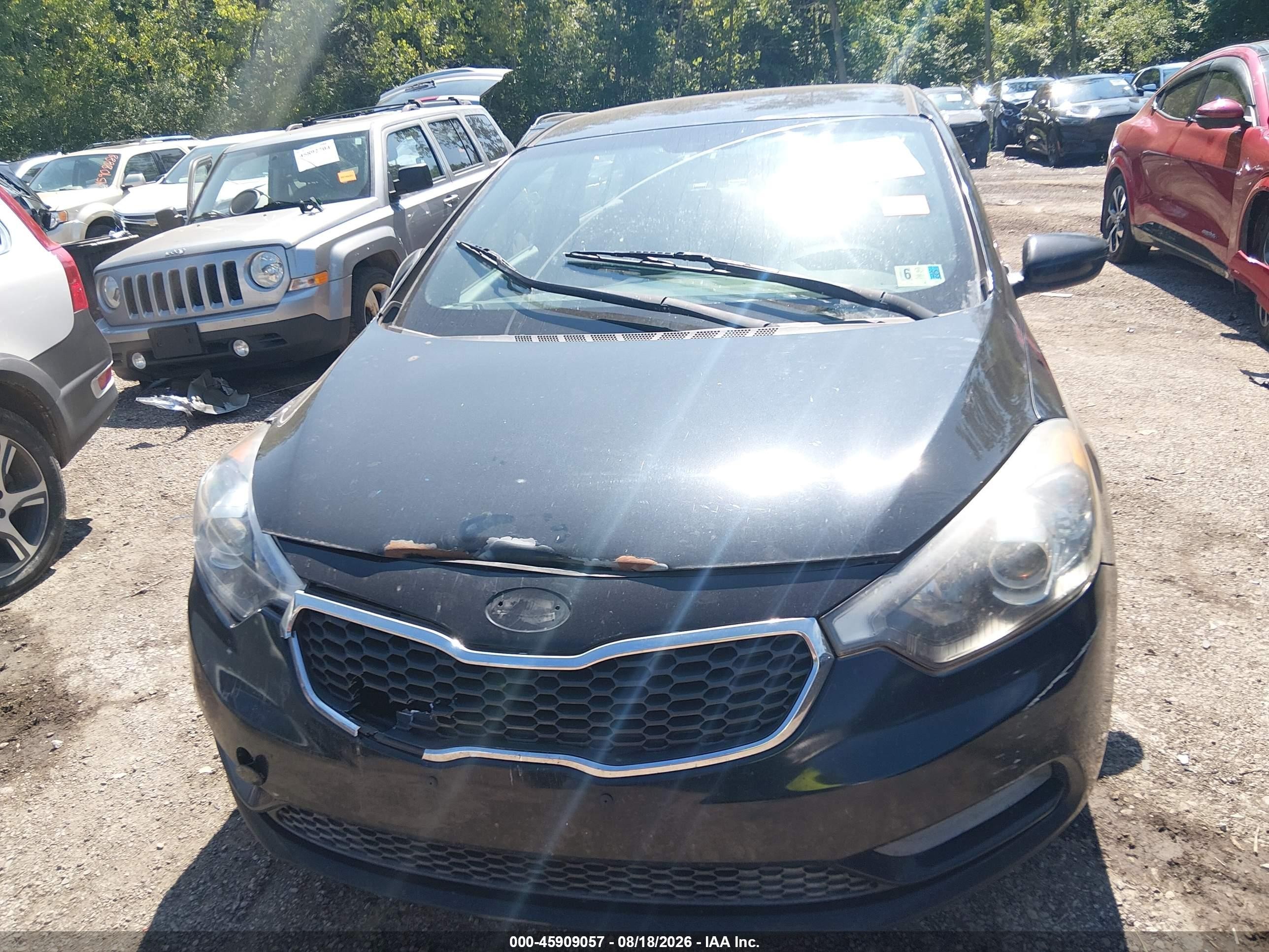 2014 Kia Forte Lx Black vin: KNAFK4A67E5184648
