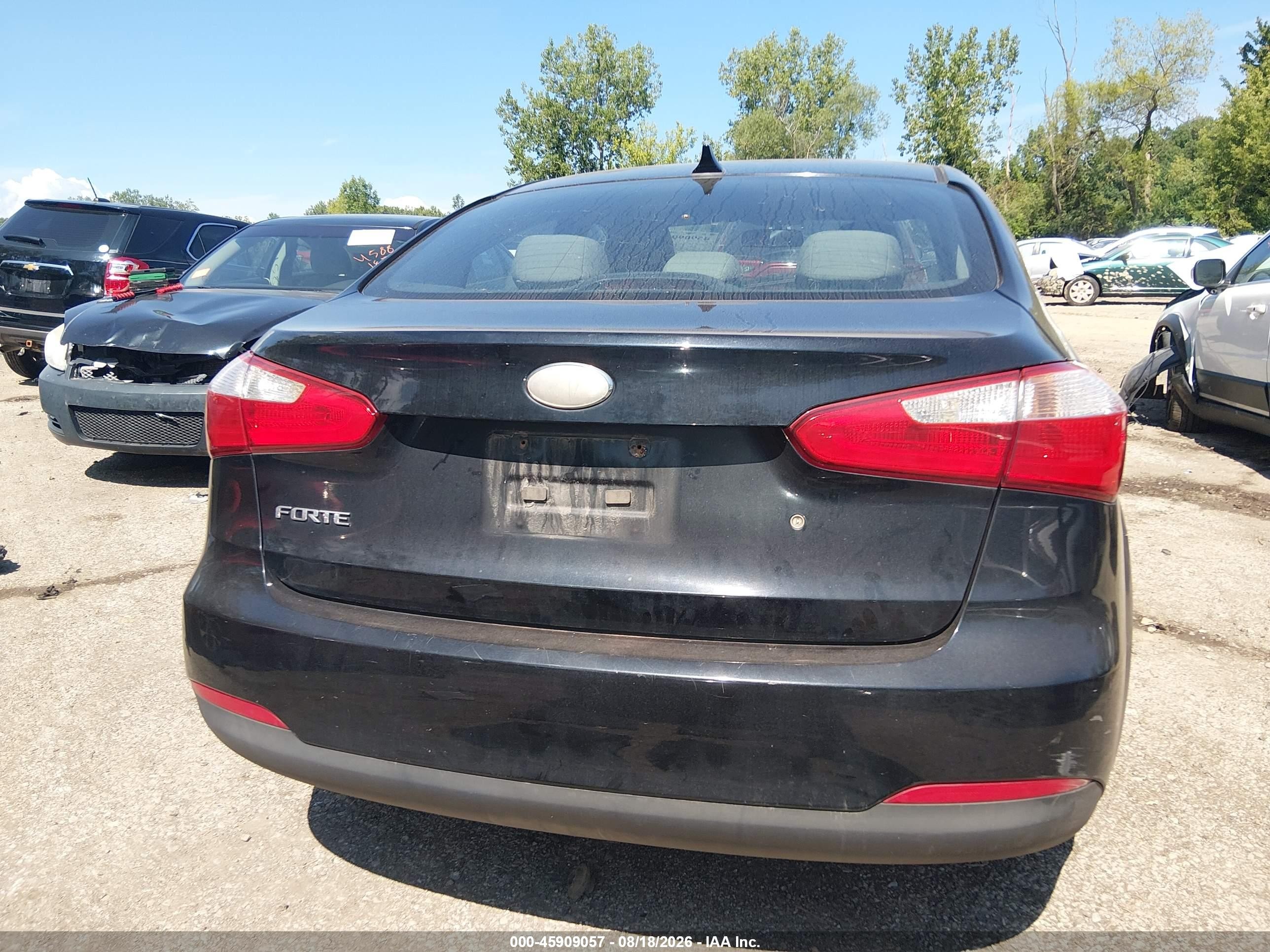 2014 Kia Forte Lx Black vin: KNAFK4A67E5184648
