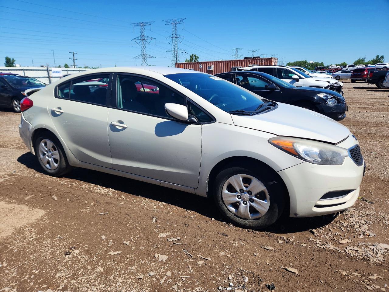 2014 Kia Forte Lx White vin: KNAFK4A67E5187033