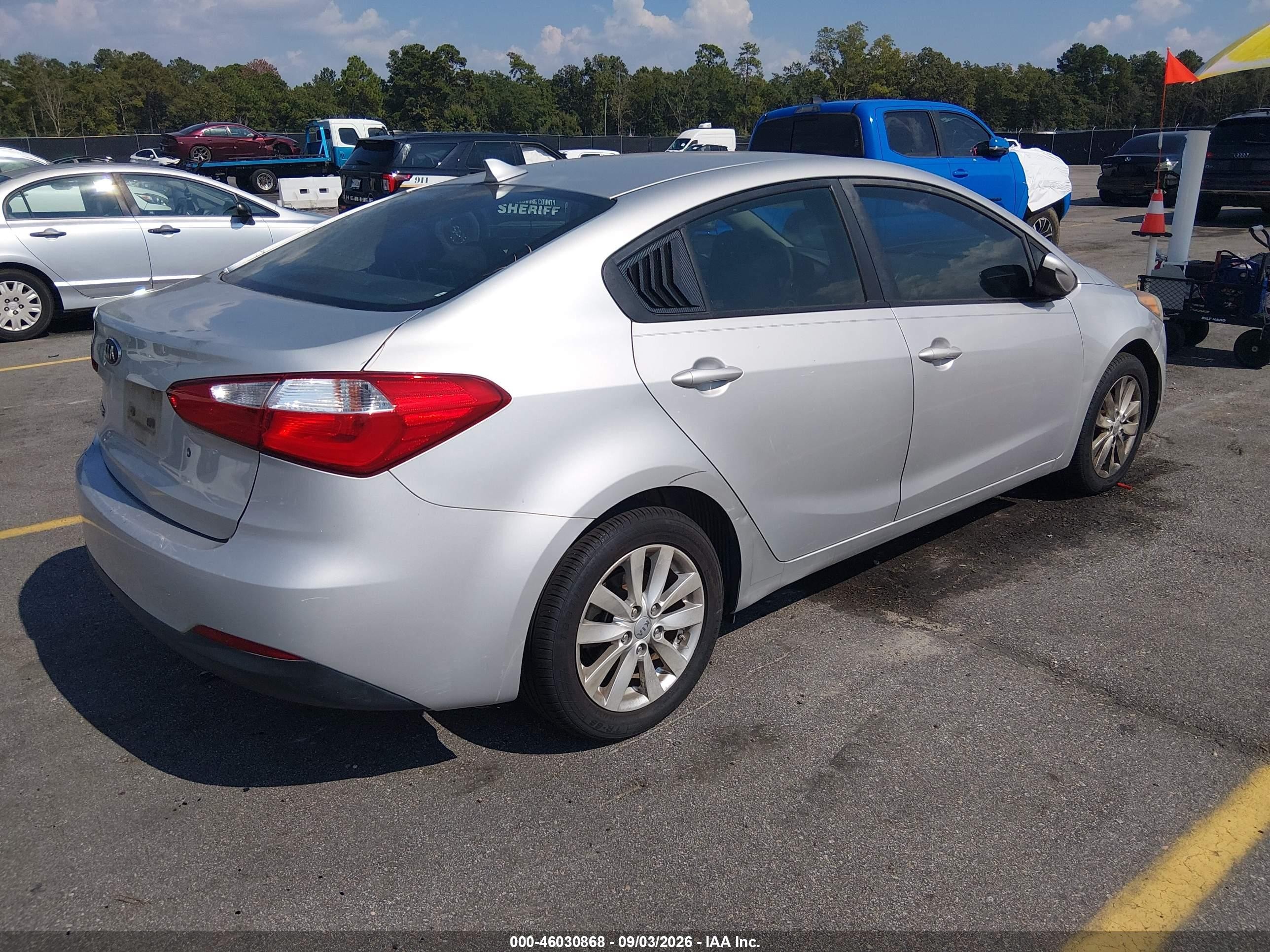 2014 Kia Forte Lx Серебряный vin: KNAFK4A67E5251295