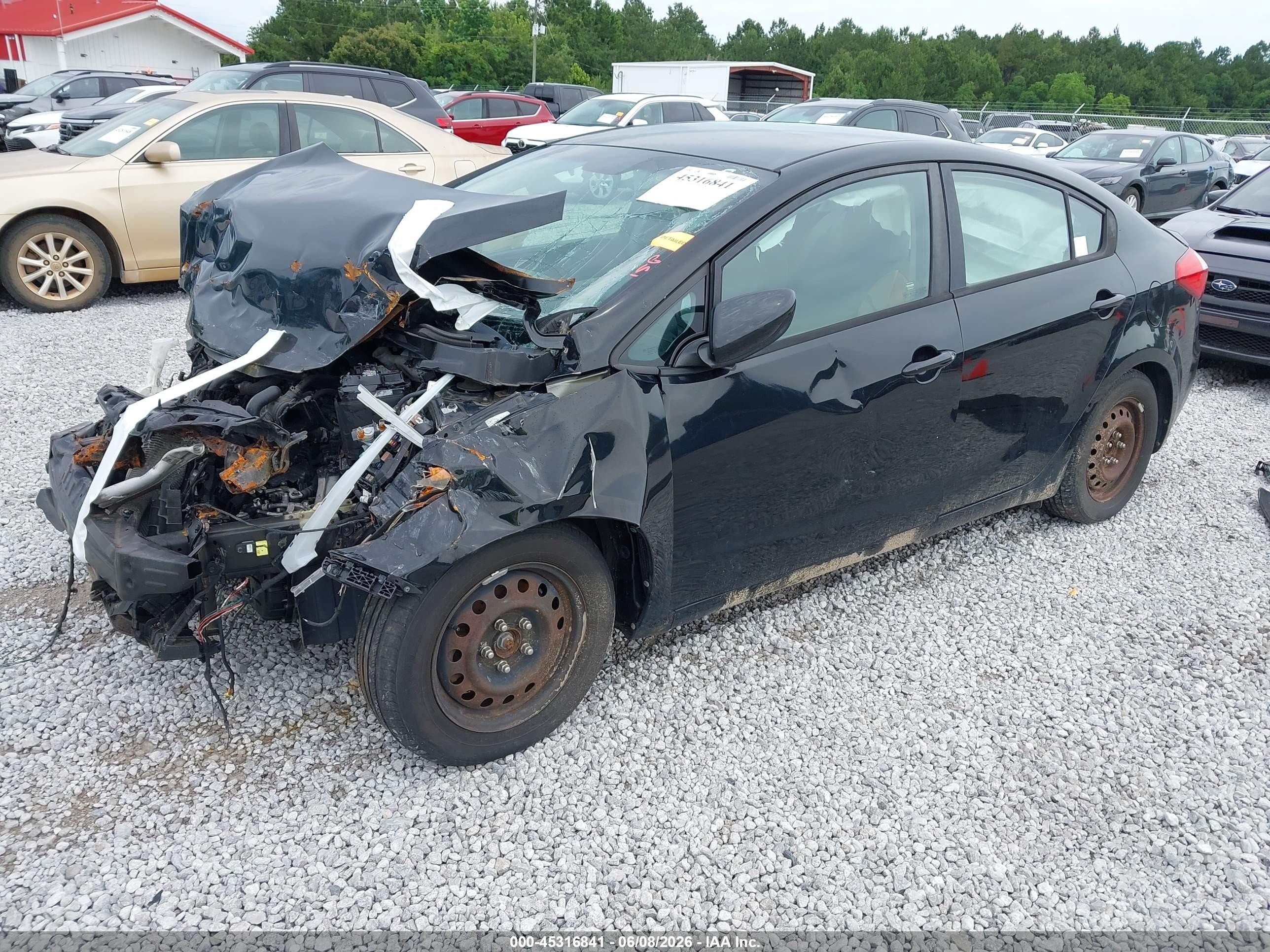 2015 Kia Forte Lx Black vin: KNAFK4A67F5423441