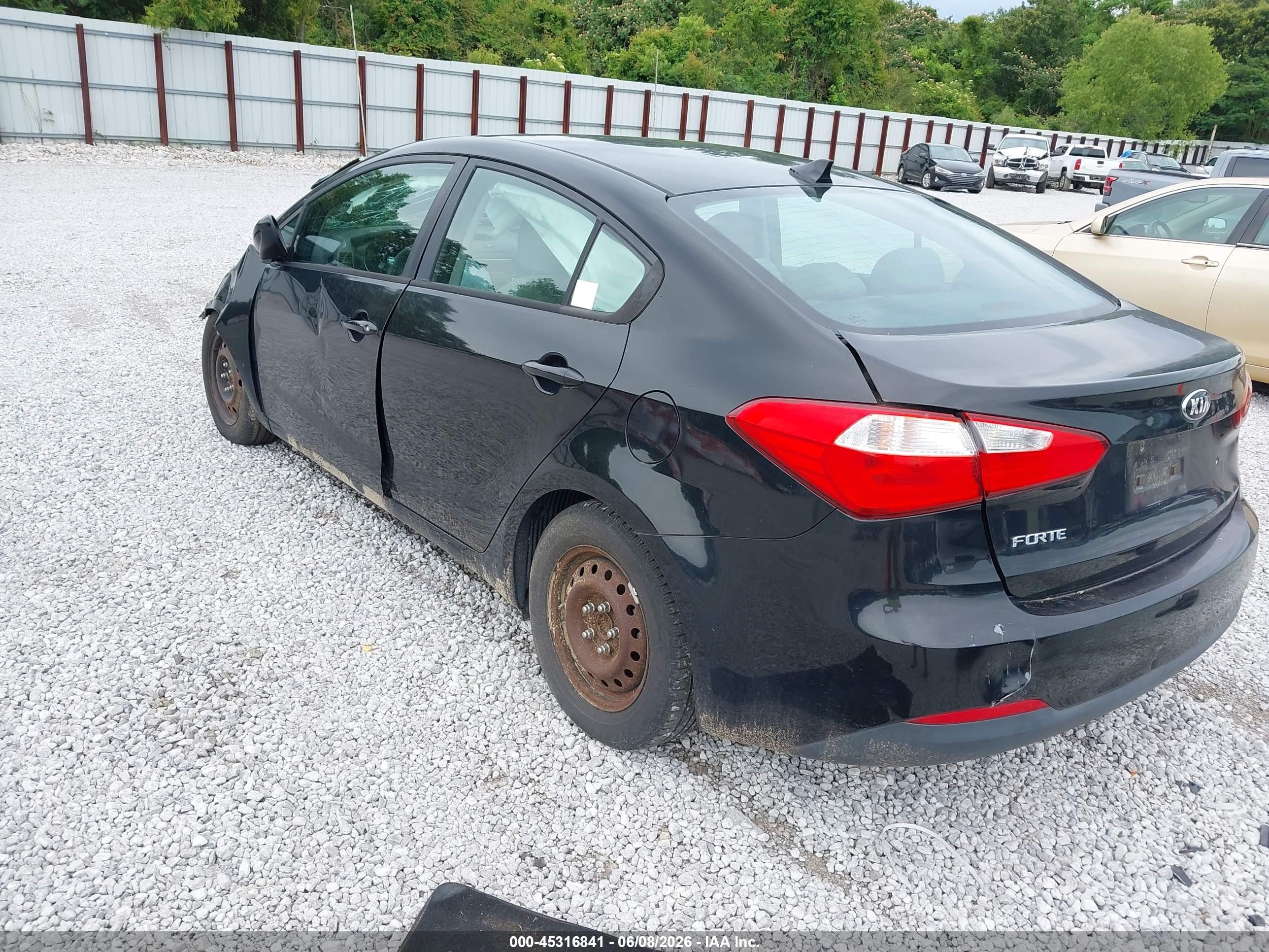 2015 Kia Forte Lx Black vin: KNAFK4A67F5423441