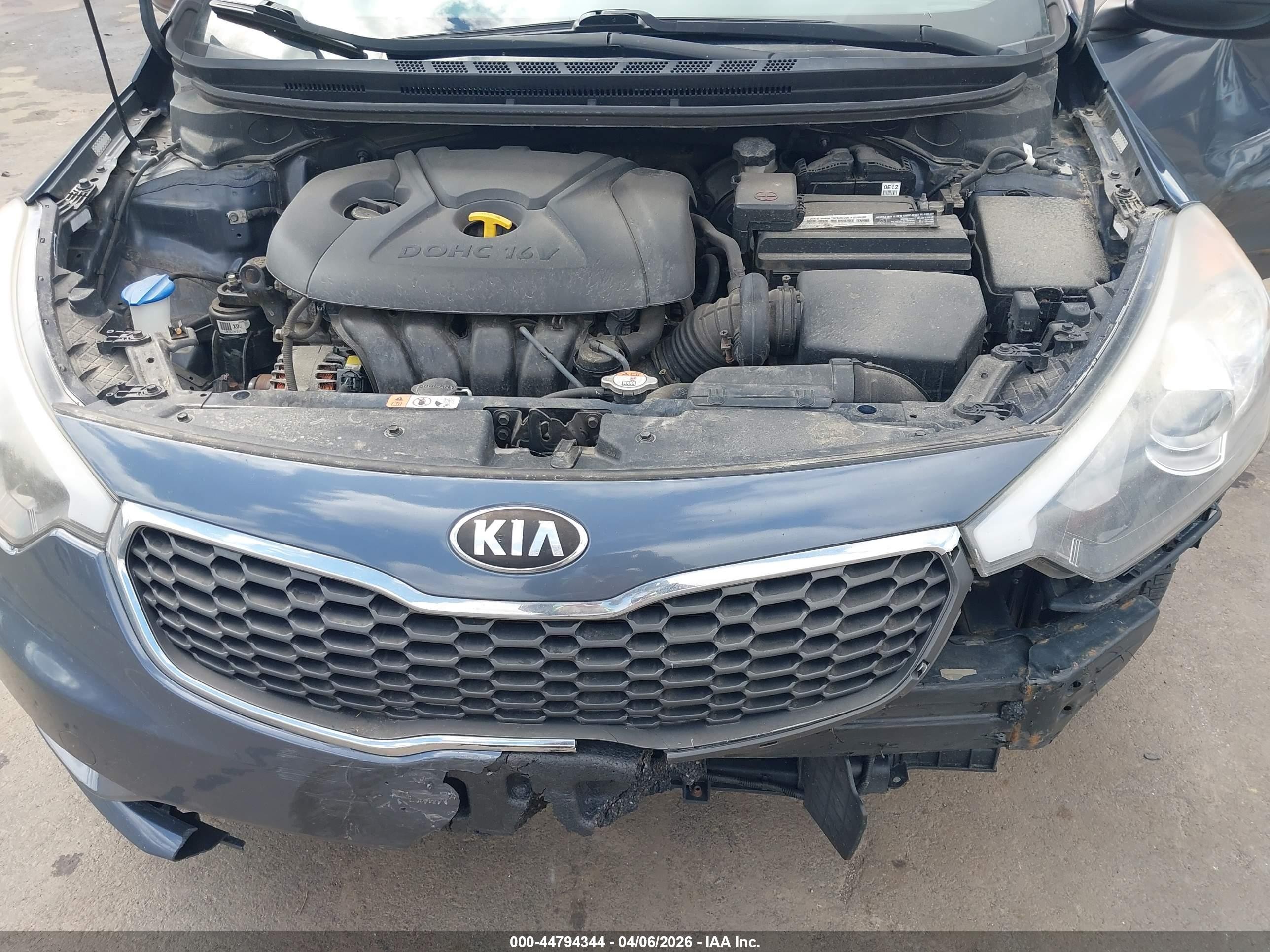 2016 Kia Forte Lx Blue vin: KNAFK4A67G5564169
