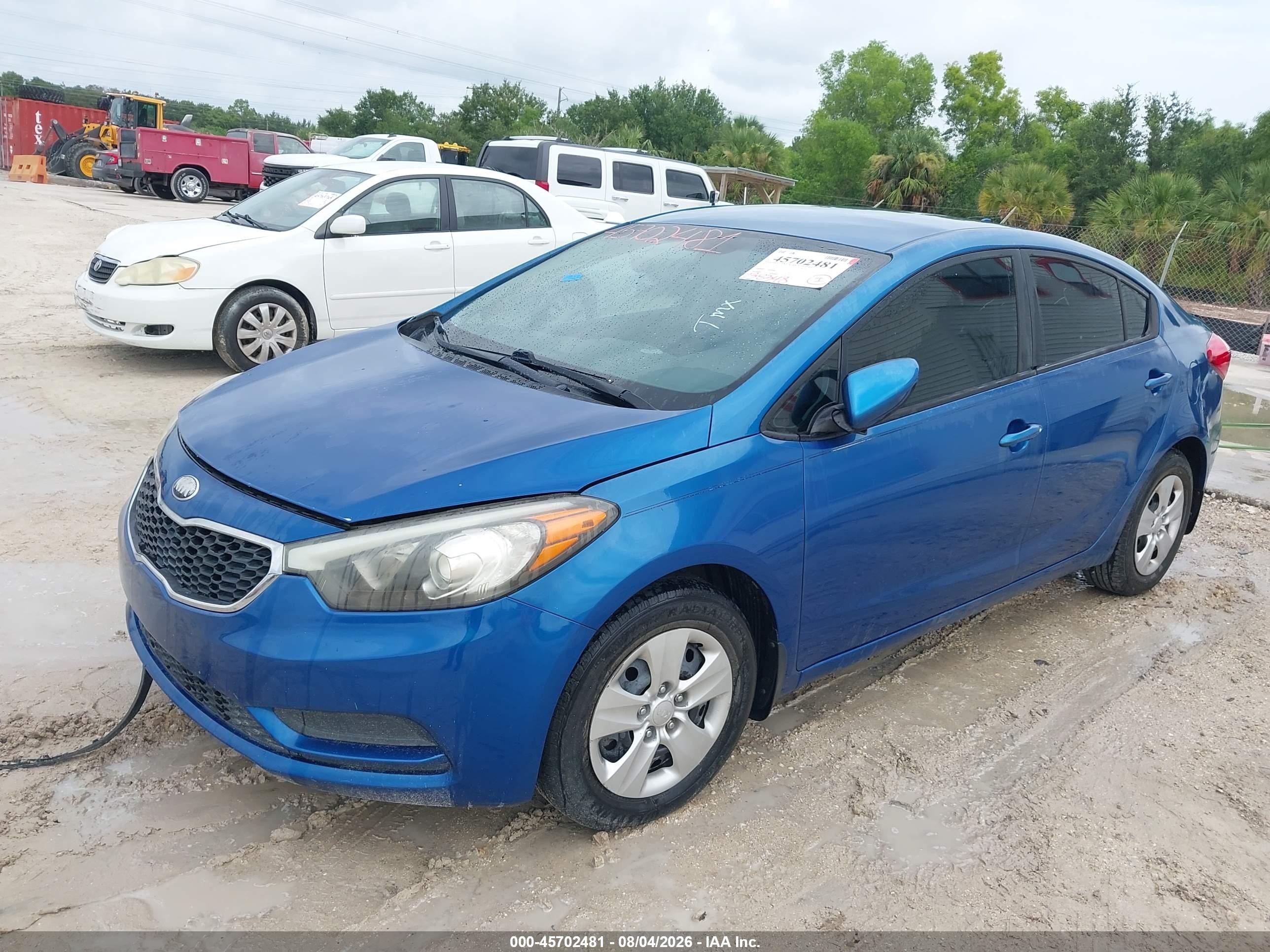 2014 Kia Forte Lx Blue vin: KNAFK4A68E5061277