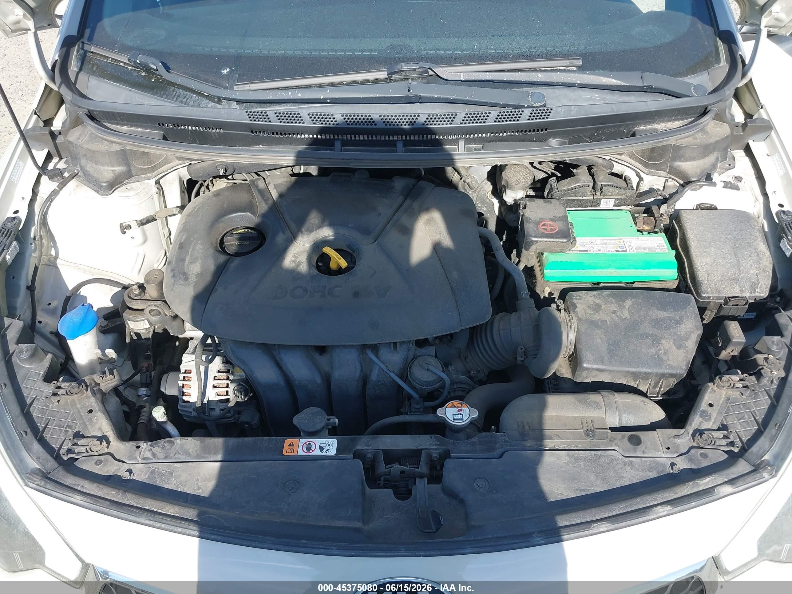 2014 Kia Forte Lx White vin: KNAFK4A68E5136477