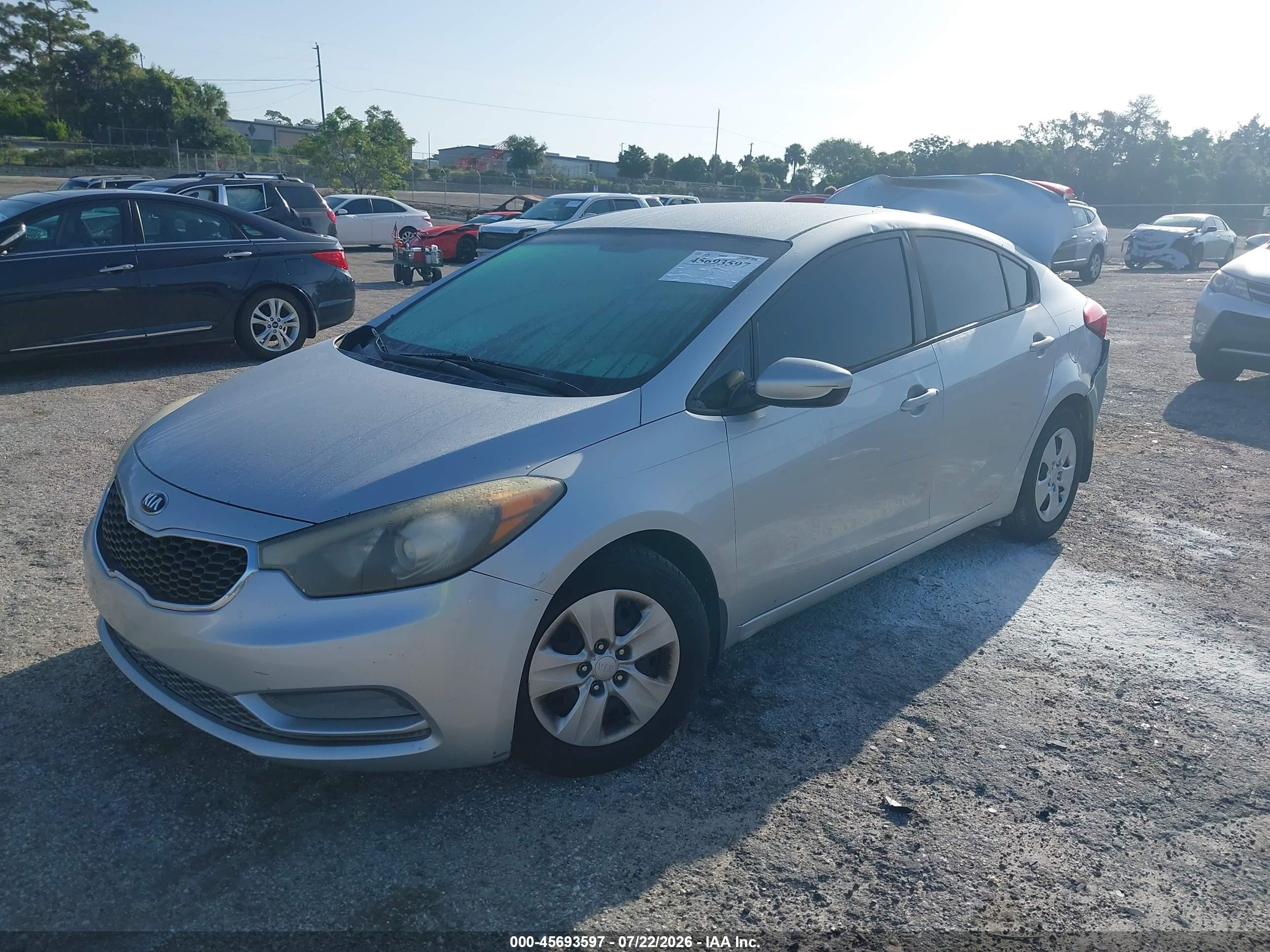 2015 Kia Forte Lx Silver vin: KNAFK4A68F5331514