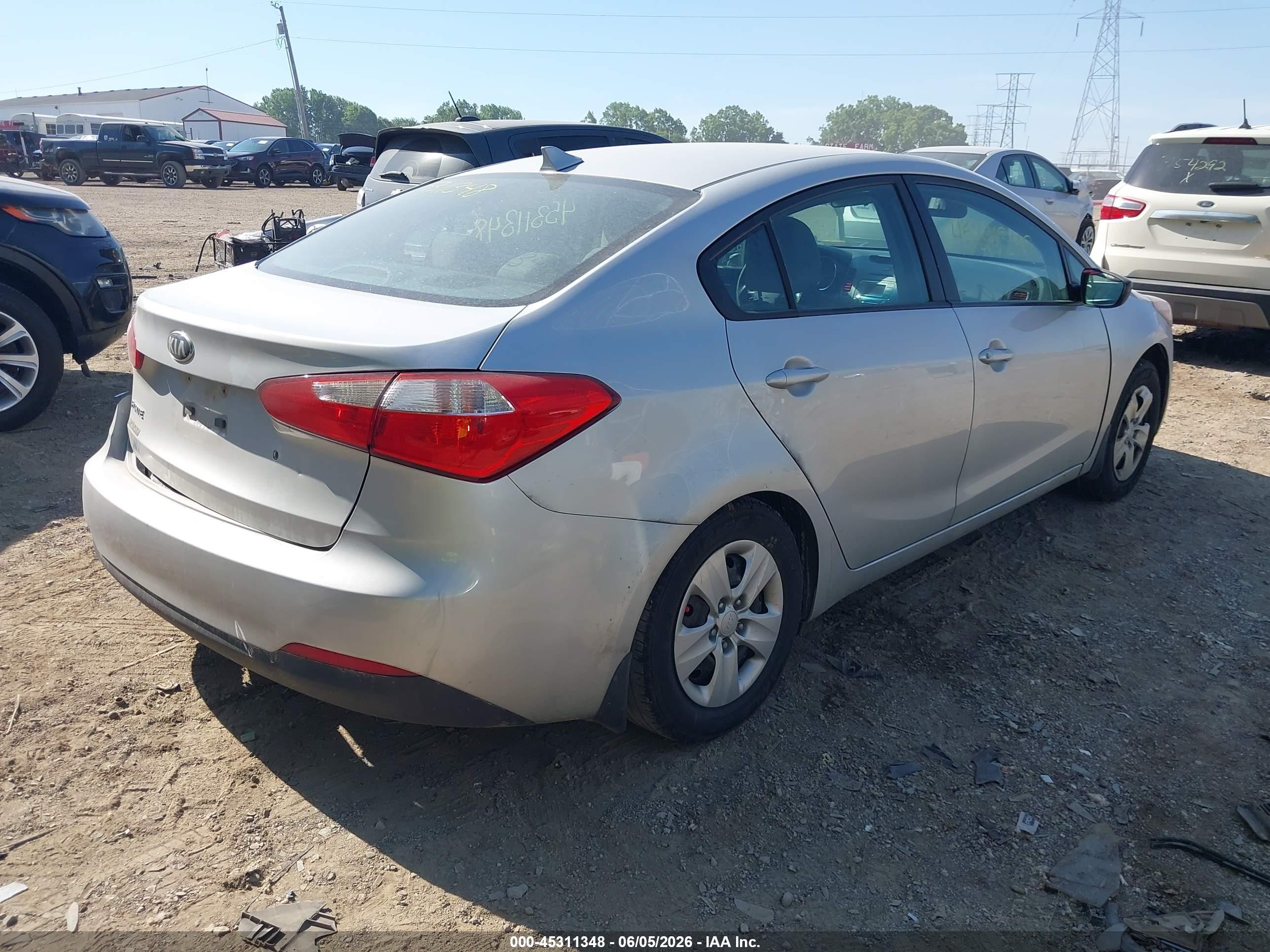2015 Kia Forte Lx Silver vin: KNAFK4A68F5351911