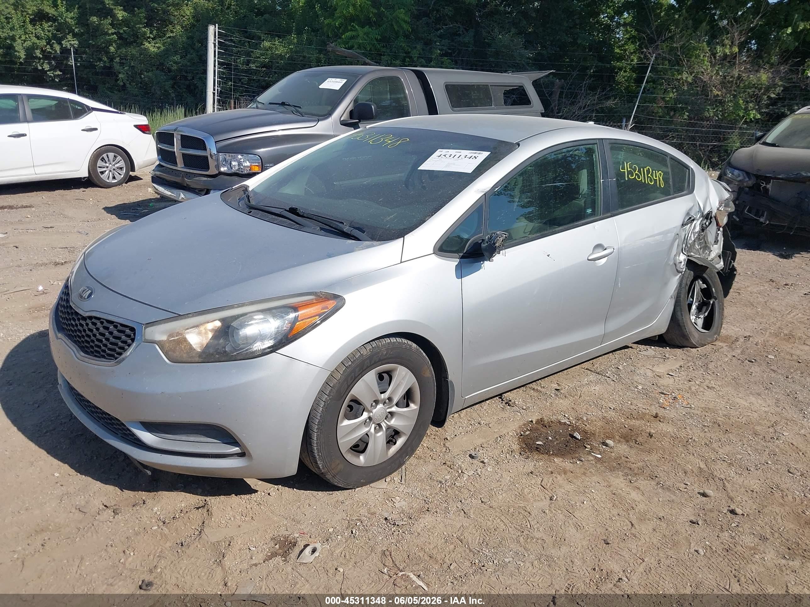 2015 Kia Forte Lx Silver vin: KNAFK4A68F5351911