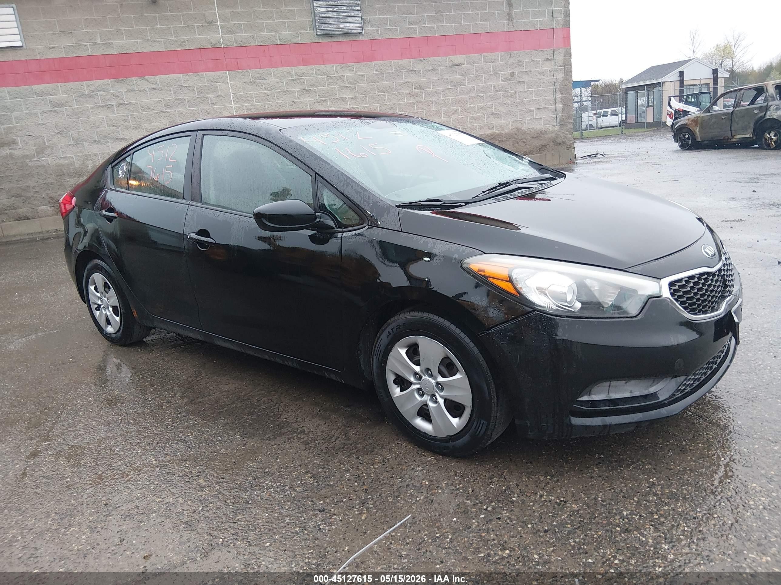 2015 Kia Forte Lx Black vin: KNAFK4A68F5393477