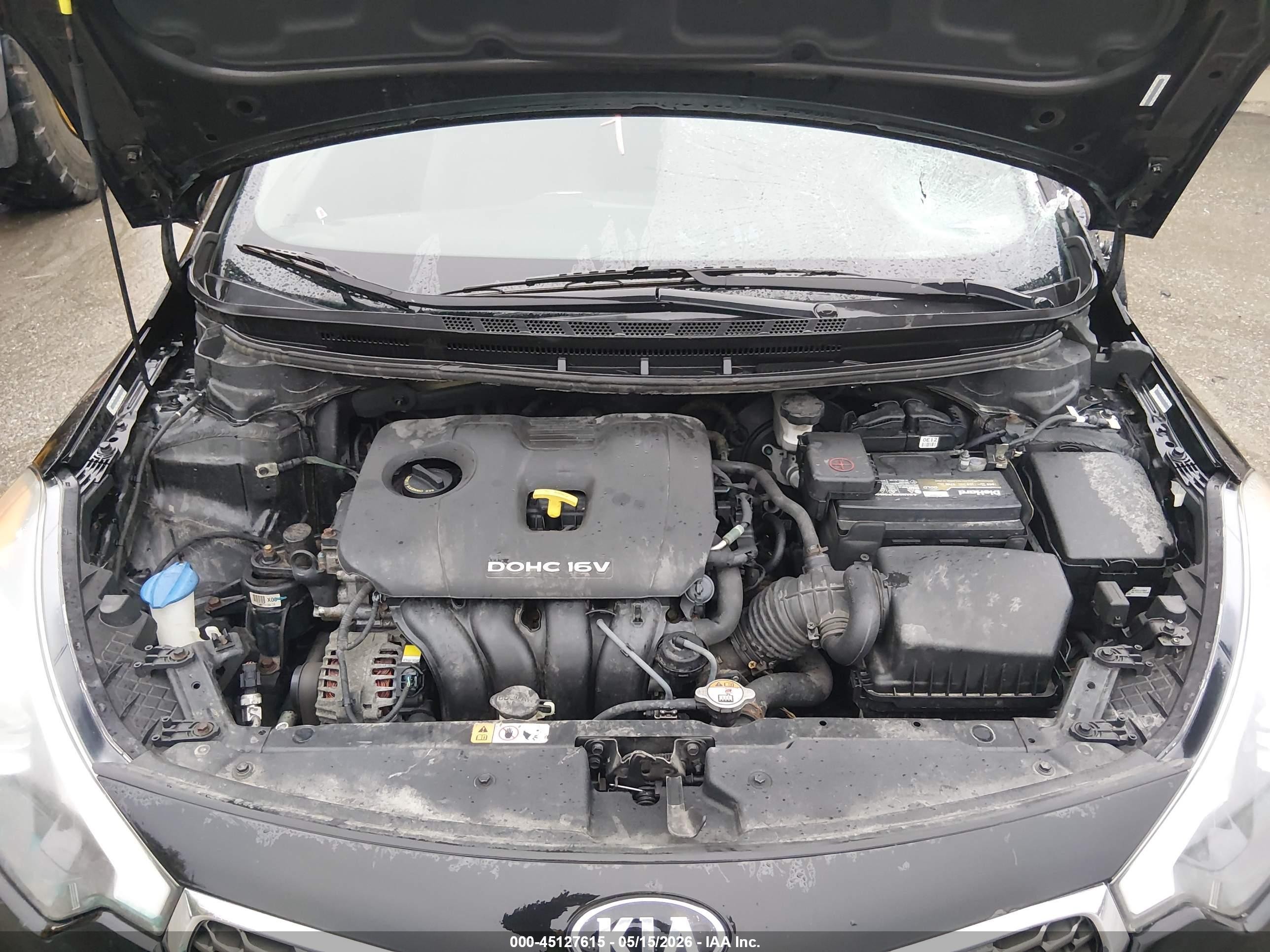 2015 Kia Forte Lx Black vin: KNAFK4A68F5393477