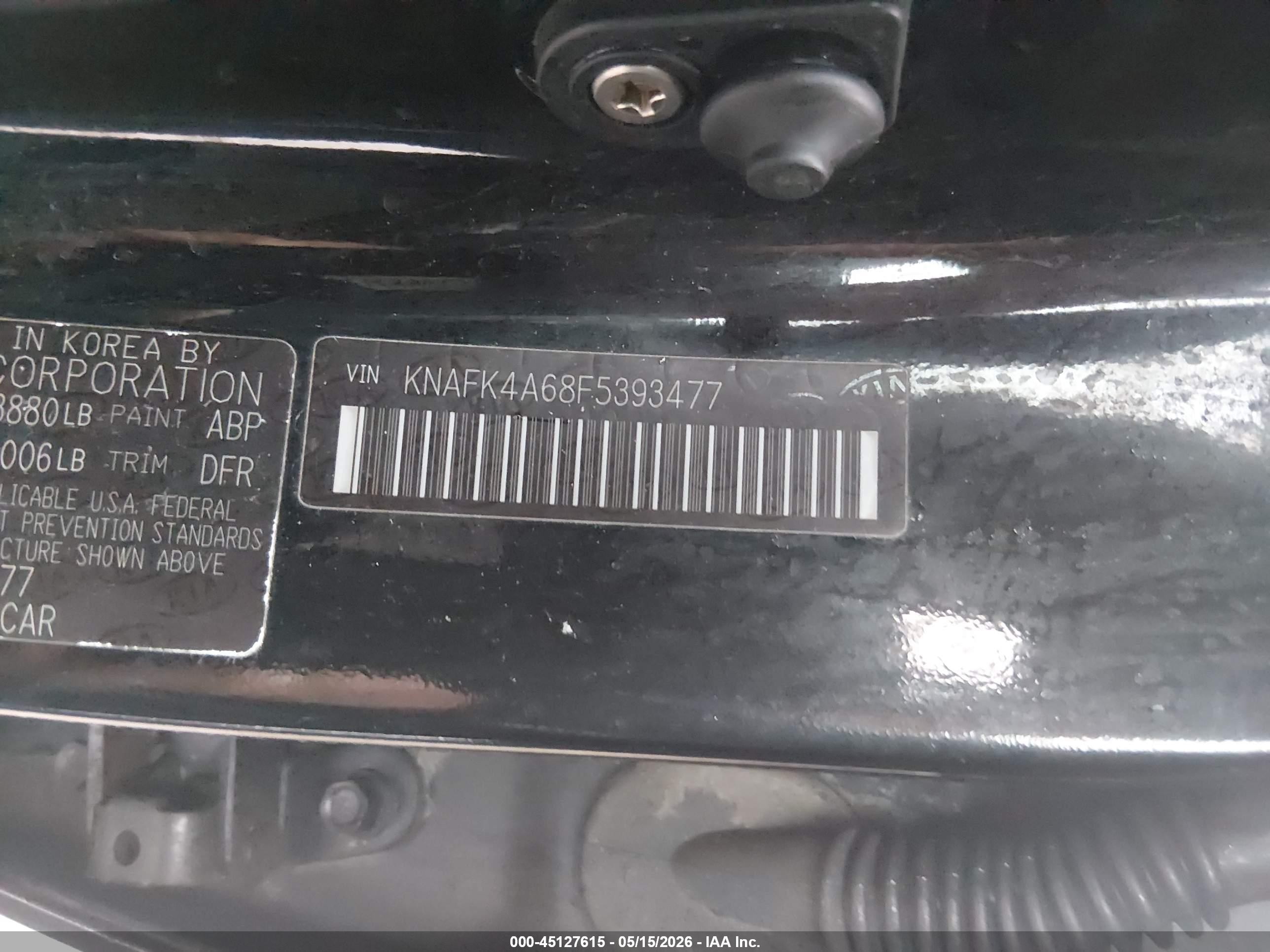 2015 Kia Forte Lx Black vin: KNAFK4A68F5393477