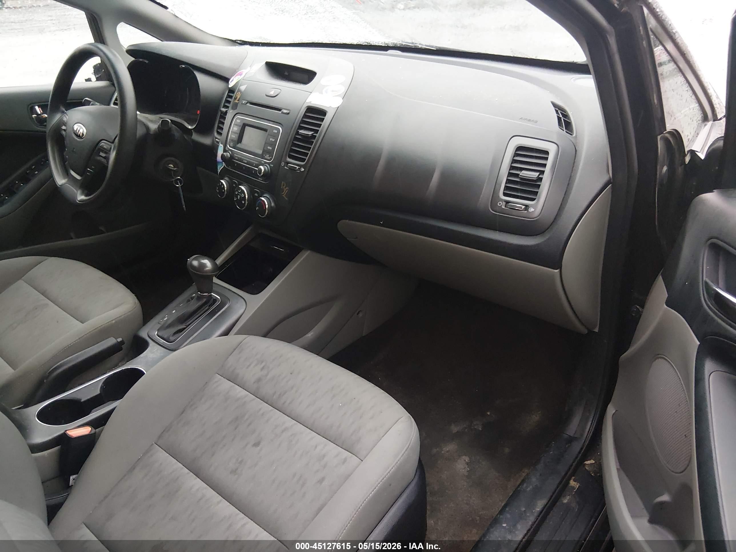 2015 Kia Forte Lx Black vin: KNAFK4A68F5393477
