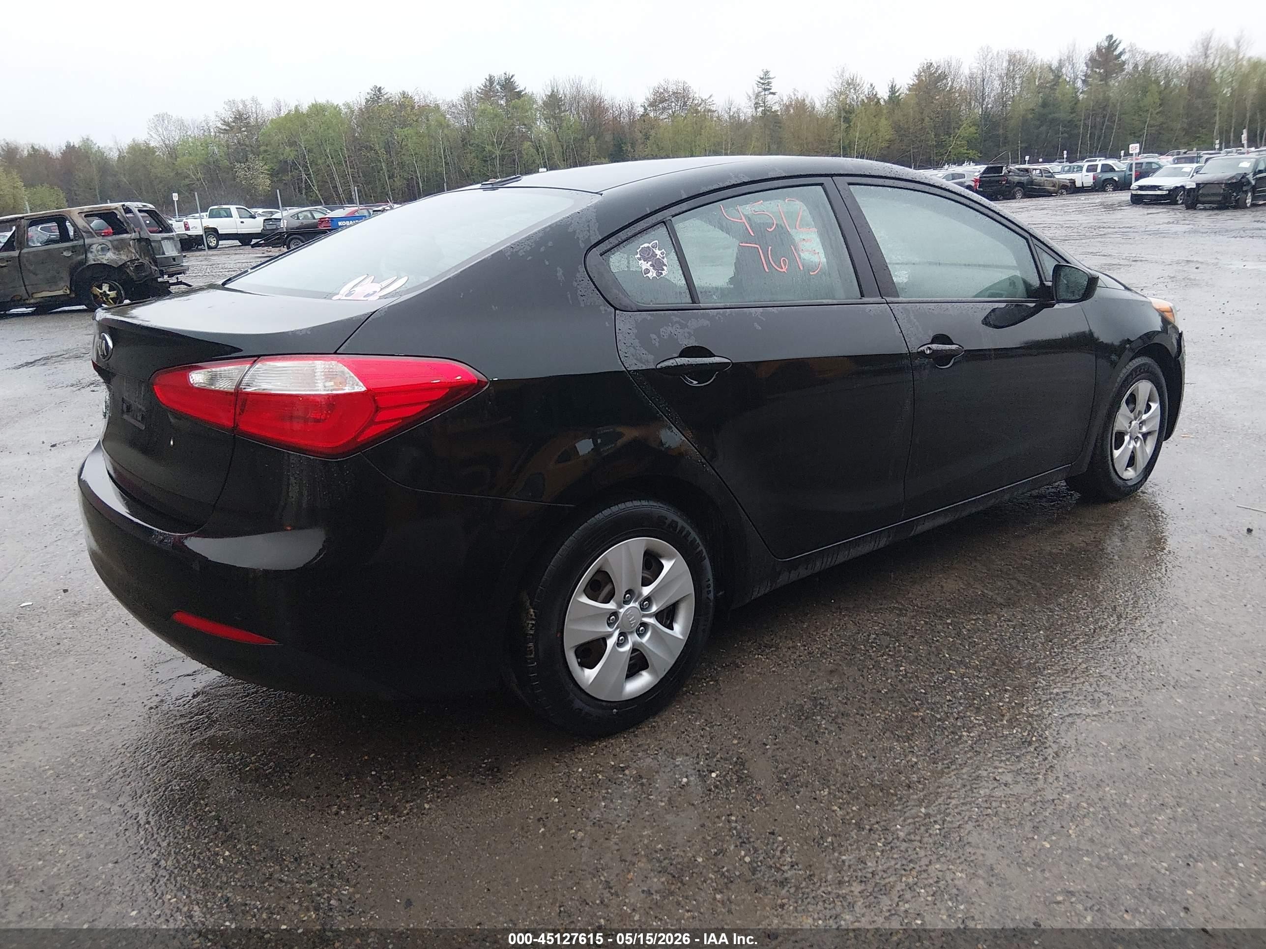 2015 Kia Forte Lx Black vin: KNAFK4A68F5393477