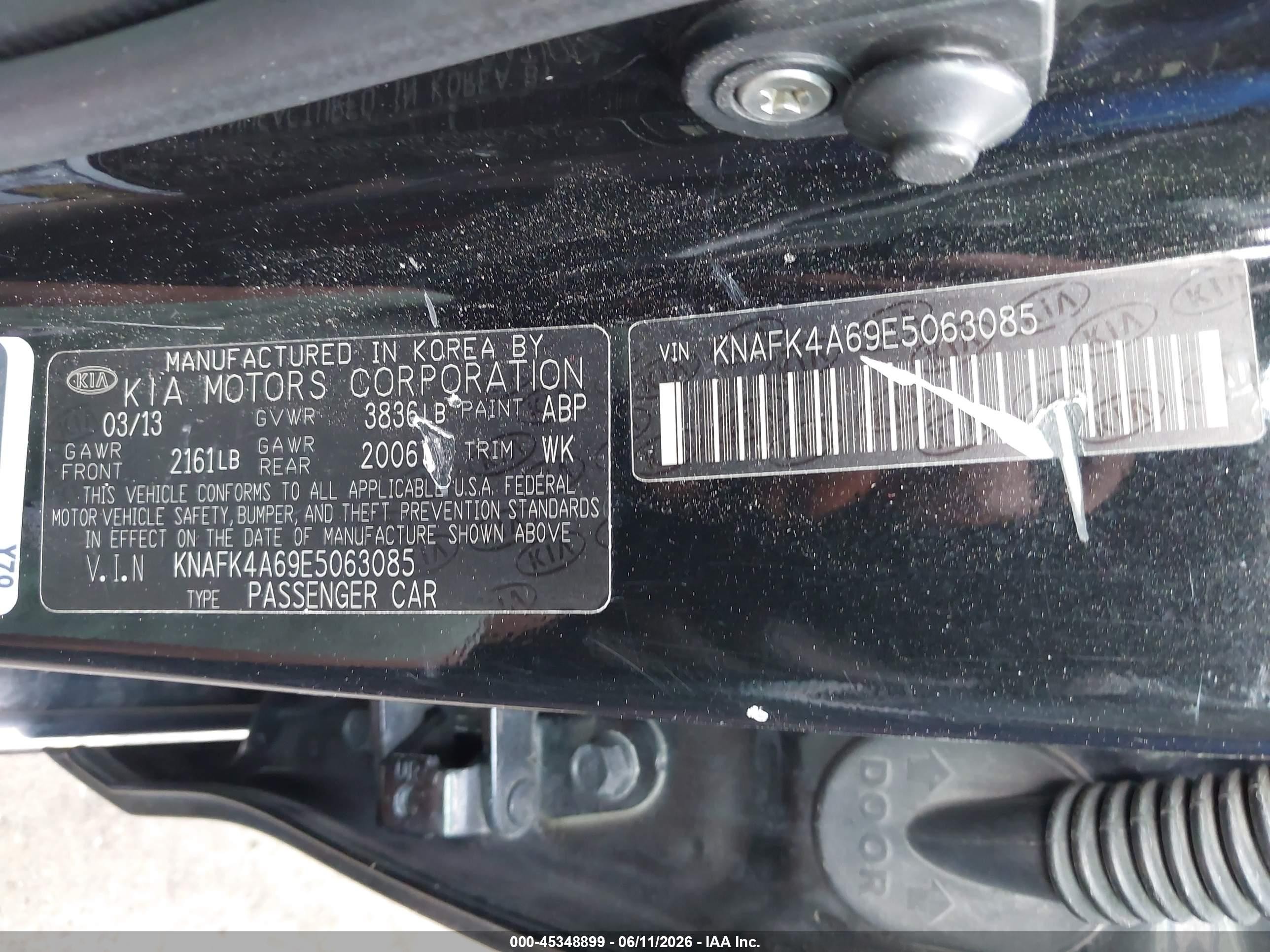 2014 Kia Forte Lx Черный vin: KNAFK4A69E5063085