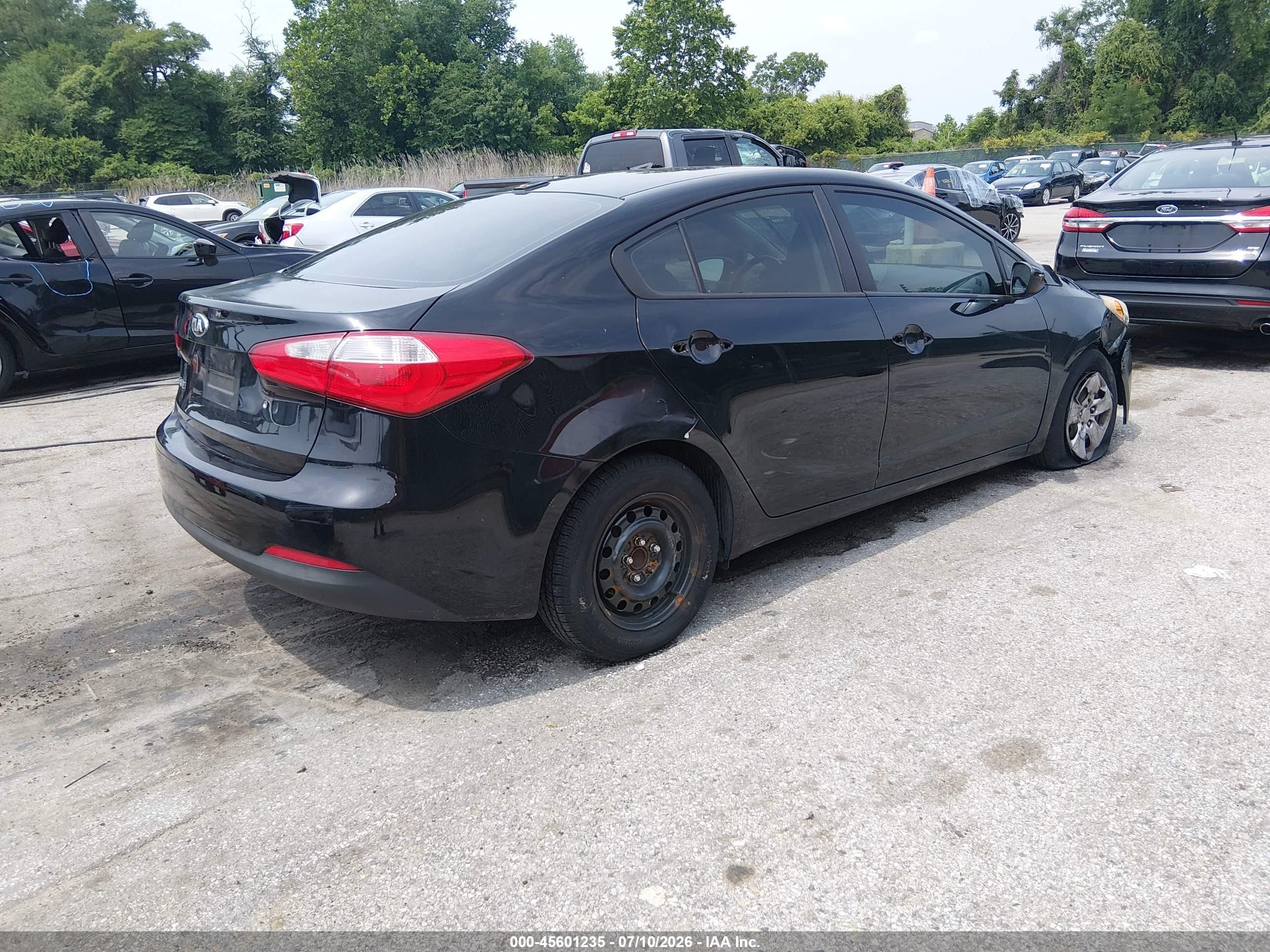 2014 Kia Forte Lx Black vin: KNAFK4A69E5077021