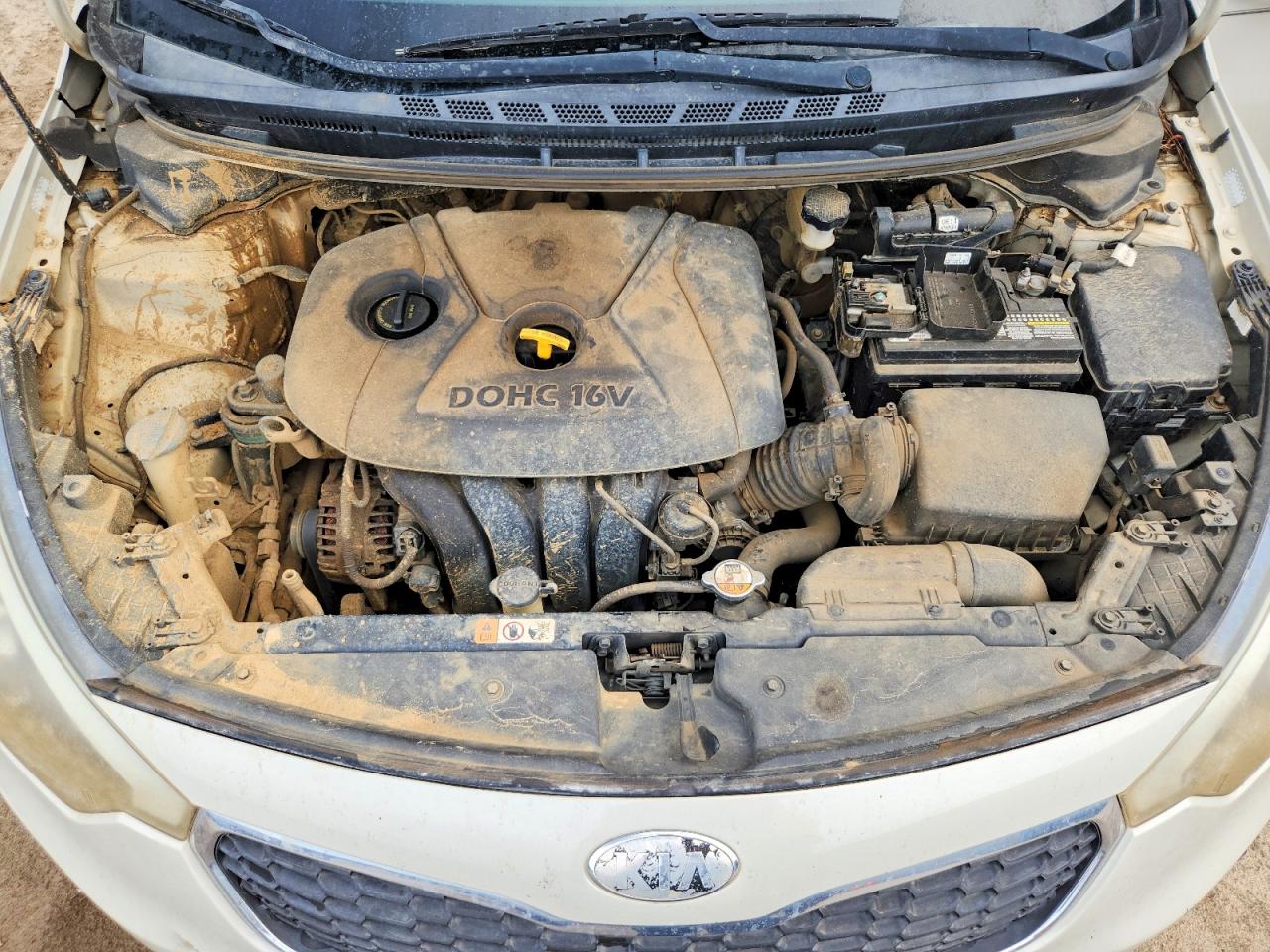 2014 Kia Forte Lx Beige vin: KNAFK4A69E5086981
