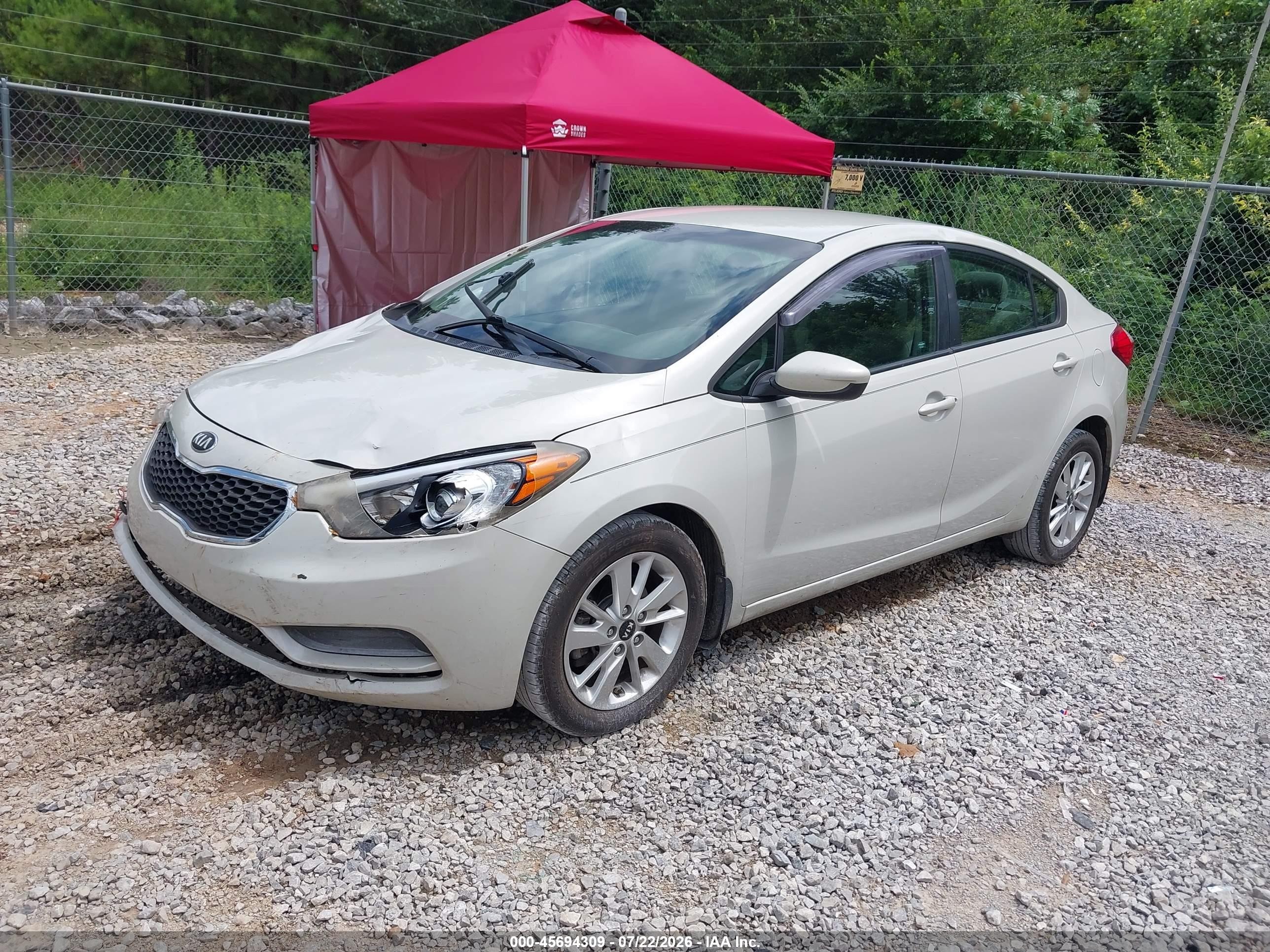 2015 Kia Forte Lx White vin: KNAFK4A69F5265927