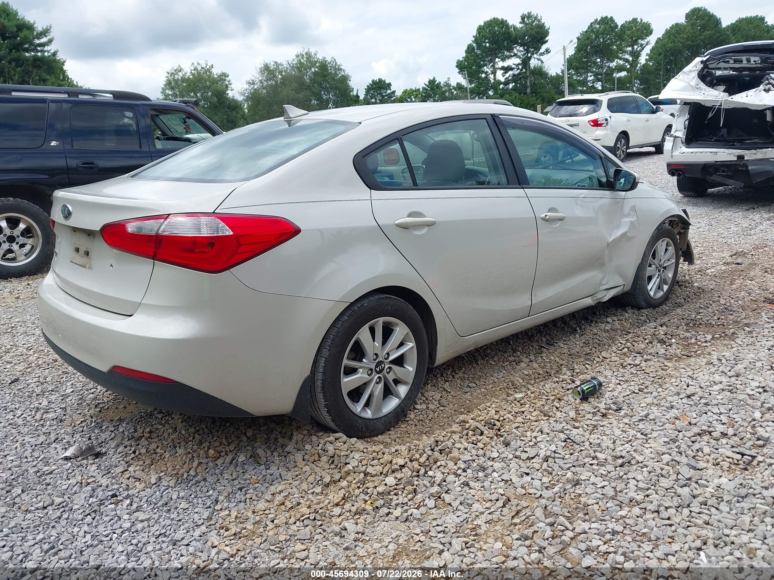 2015 Kia Forte Lx White vin: KNAFK4A69F5265927
