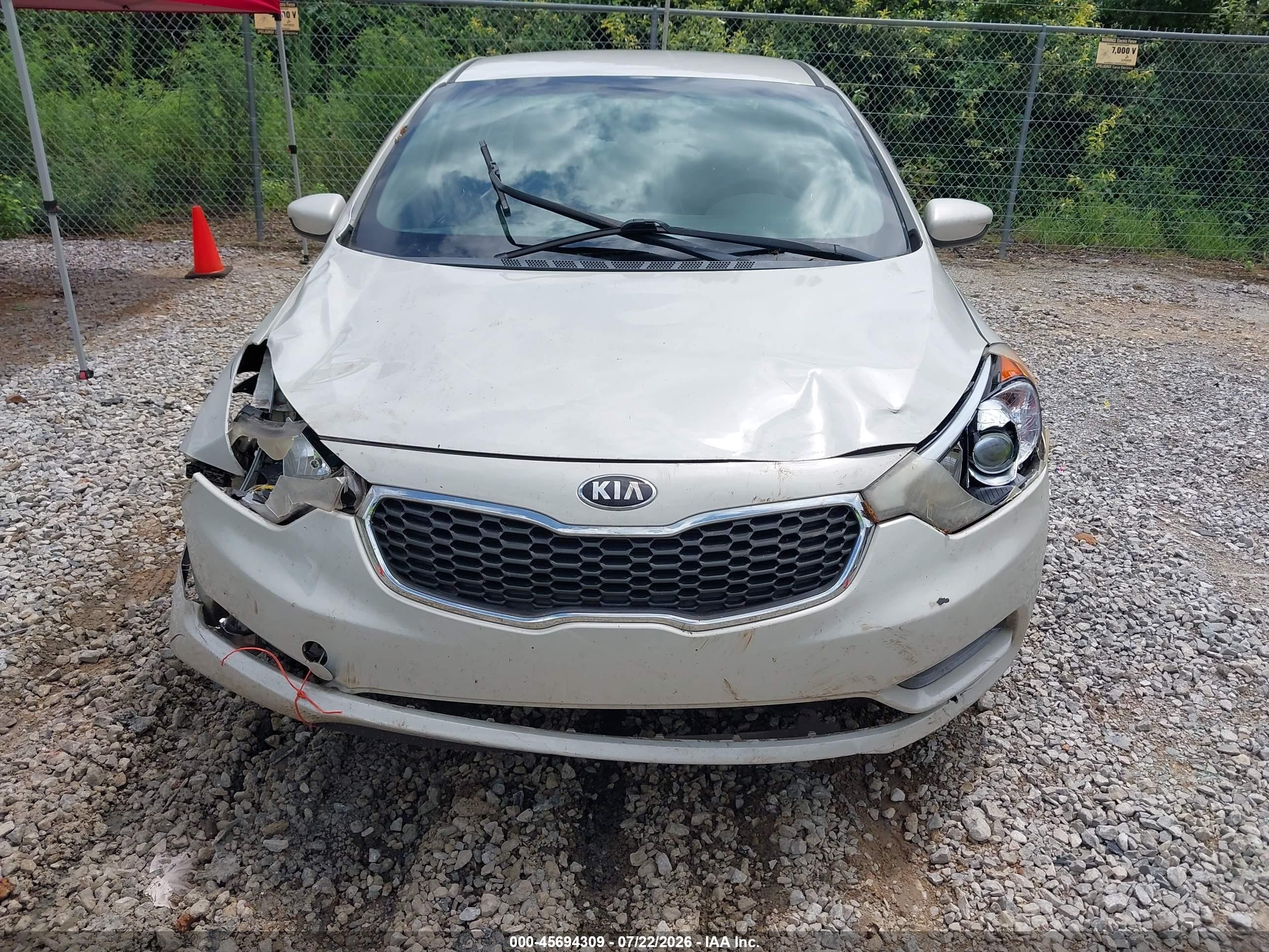 2015 Kia Forte Lx White vin: KNAFK4A69F5265927