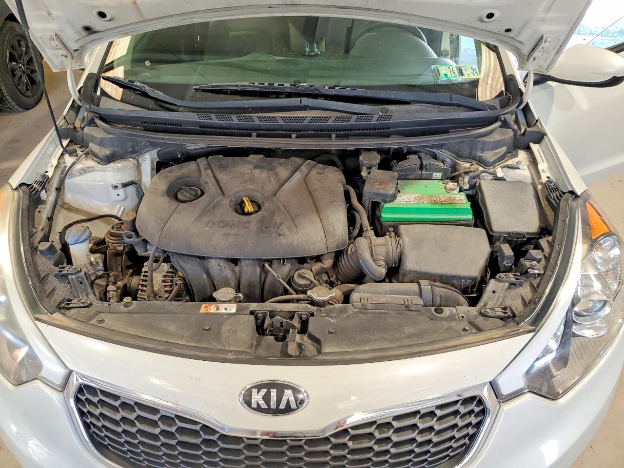 2015 Kia Forte Lx White vin: KNAFK4A69F5422548