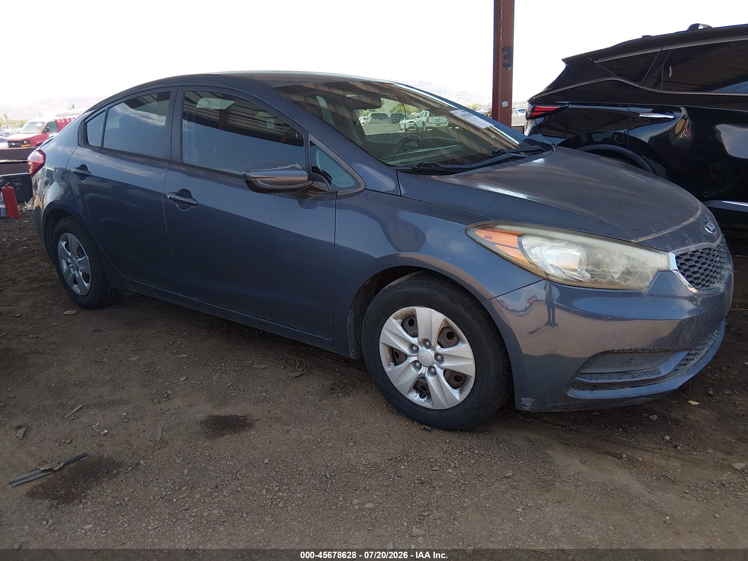 2014 Kia Forte Lx Blue vin: KNAFK4A6XE5070515