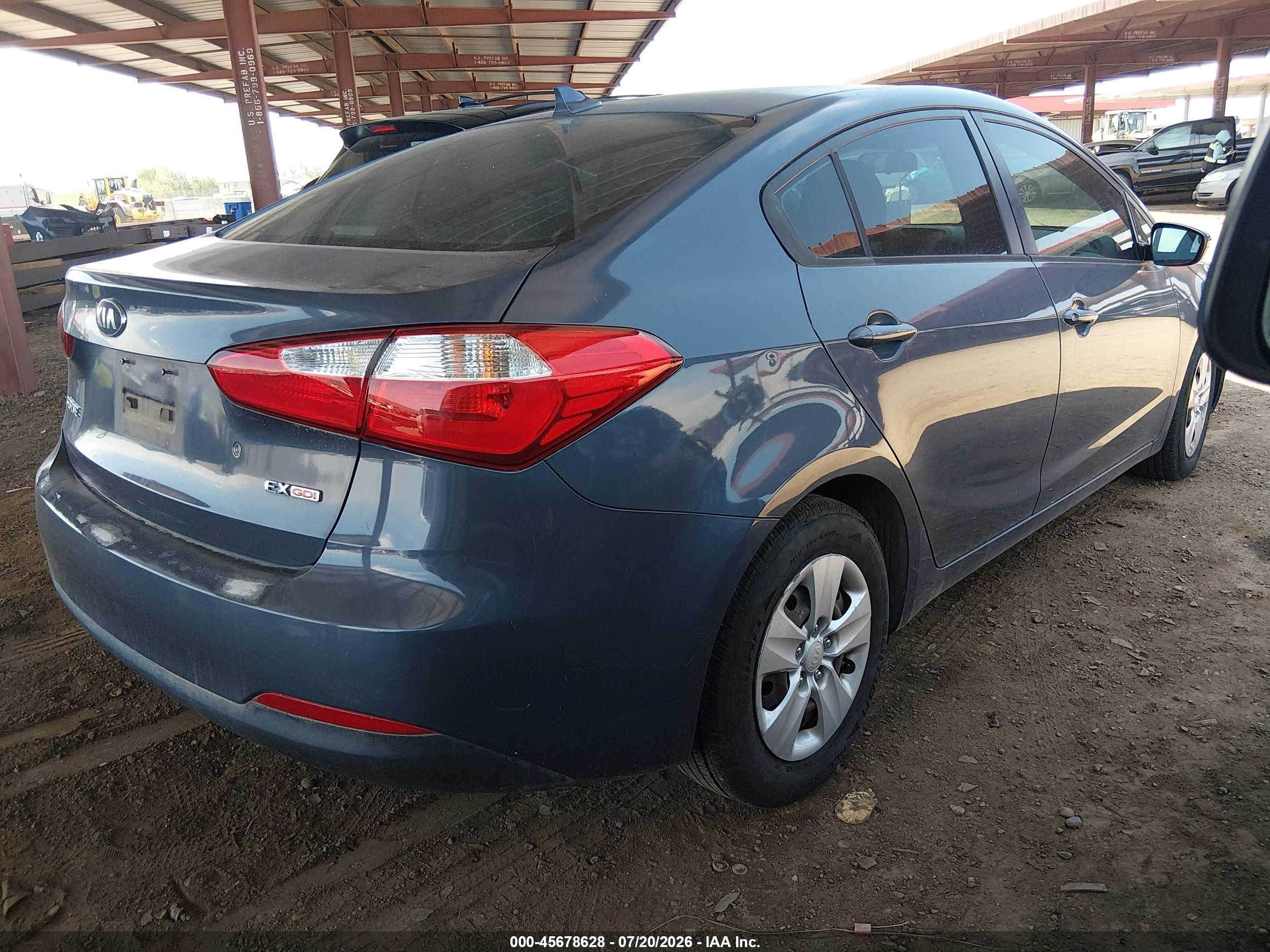 2014 Kia Forte Lx Blue vin: KNAFK4A6XE5070515
