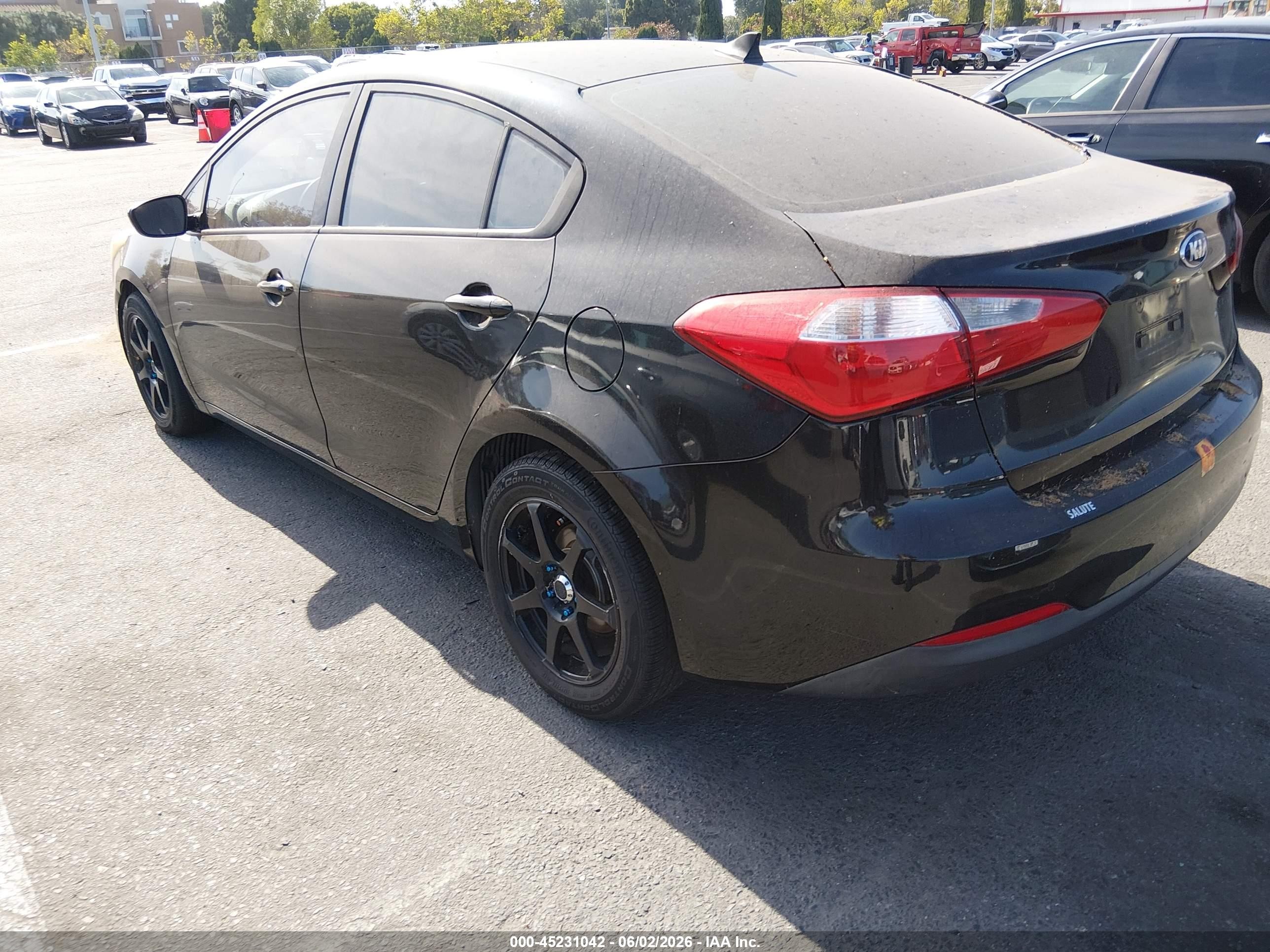 2014 Kia Forte Lx Black vin: KNAFK4A6XE5137758