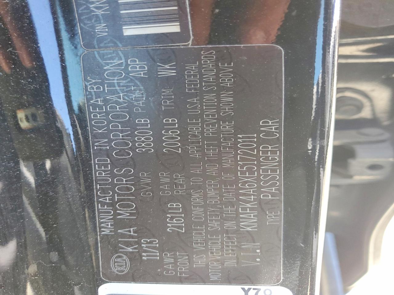 2014 Kia Forte Lx Черный vin: KNAFK4A6XE5172011