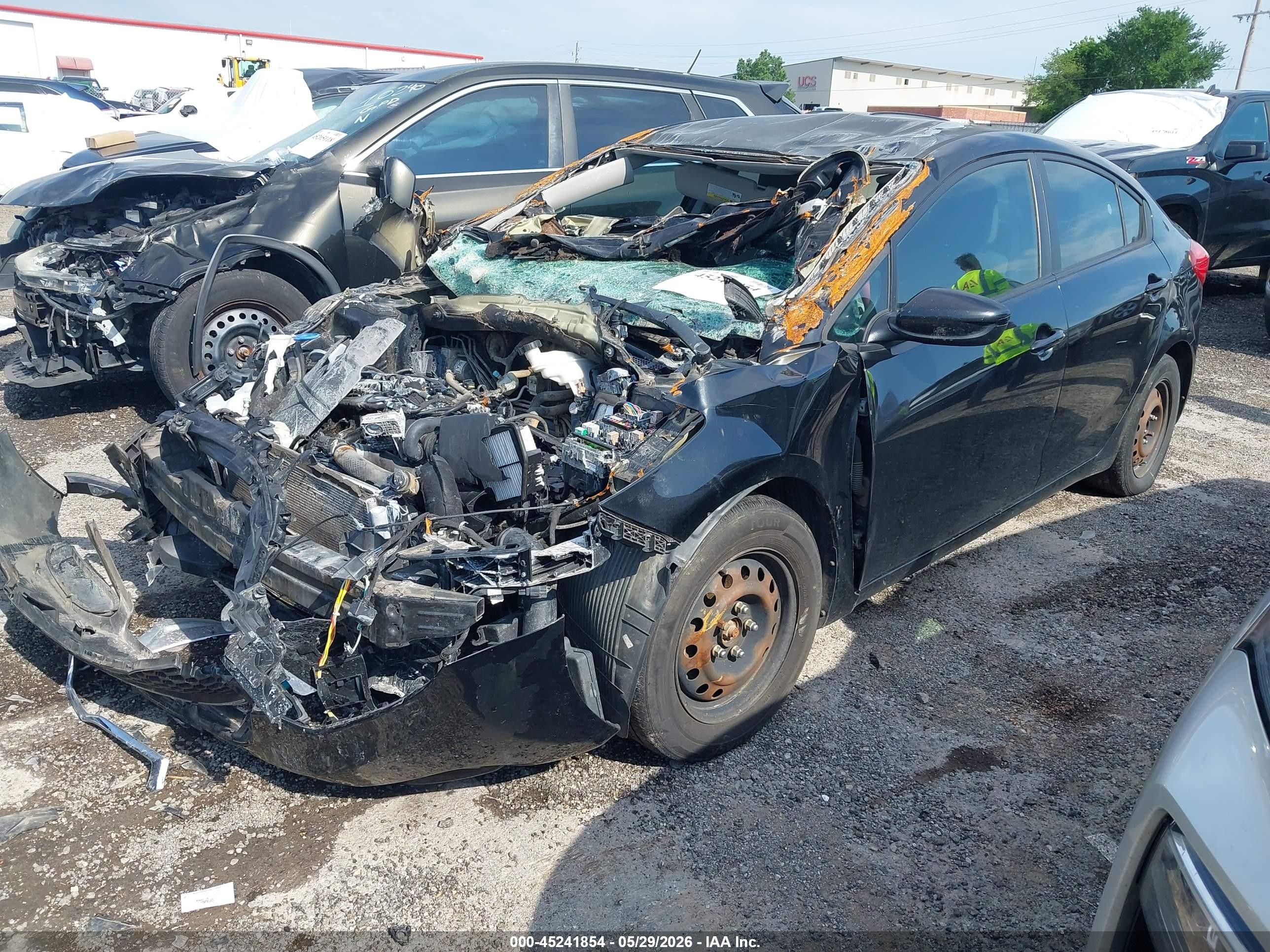 2015 Kia Forte Lx Black vin: KNAFK4A6XF5366023