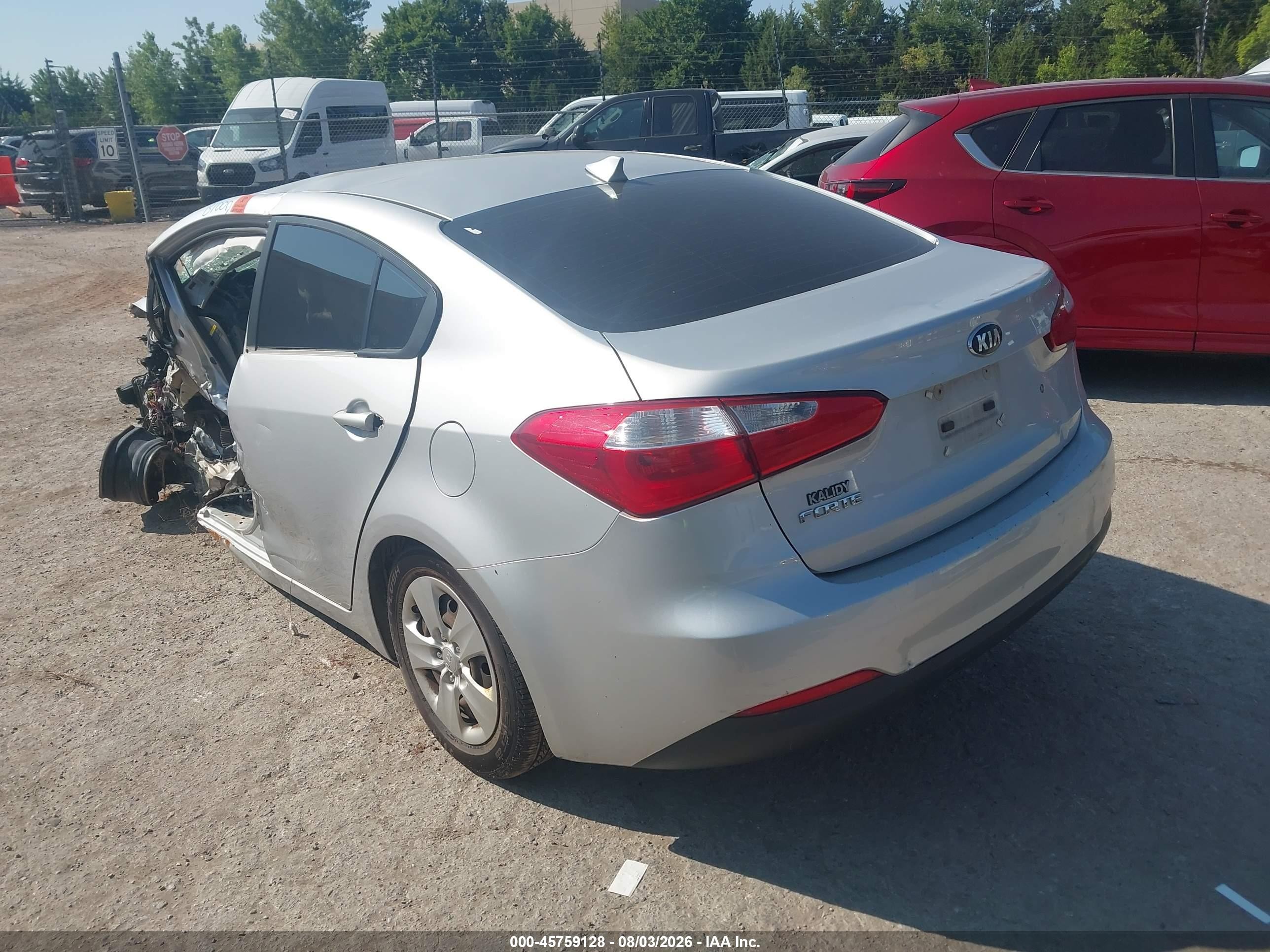 2015 Kia Forte Lx Silver vin: KNAFK4A6XF5400851