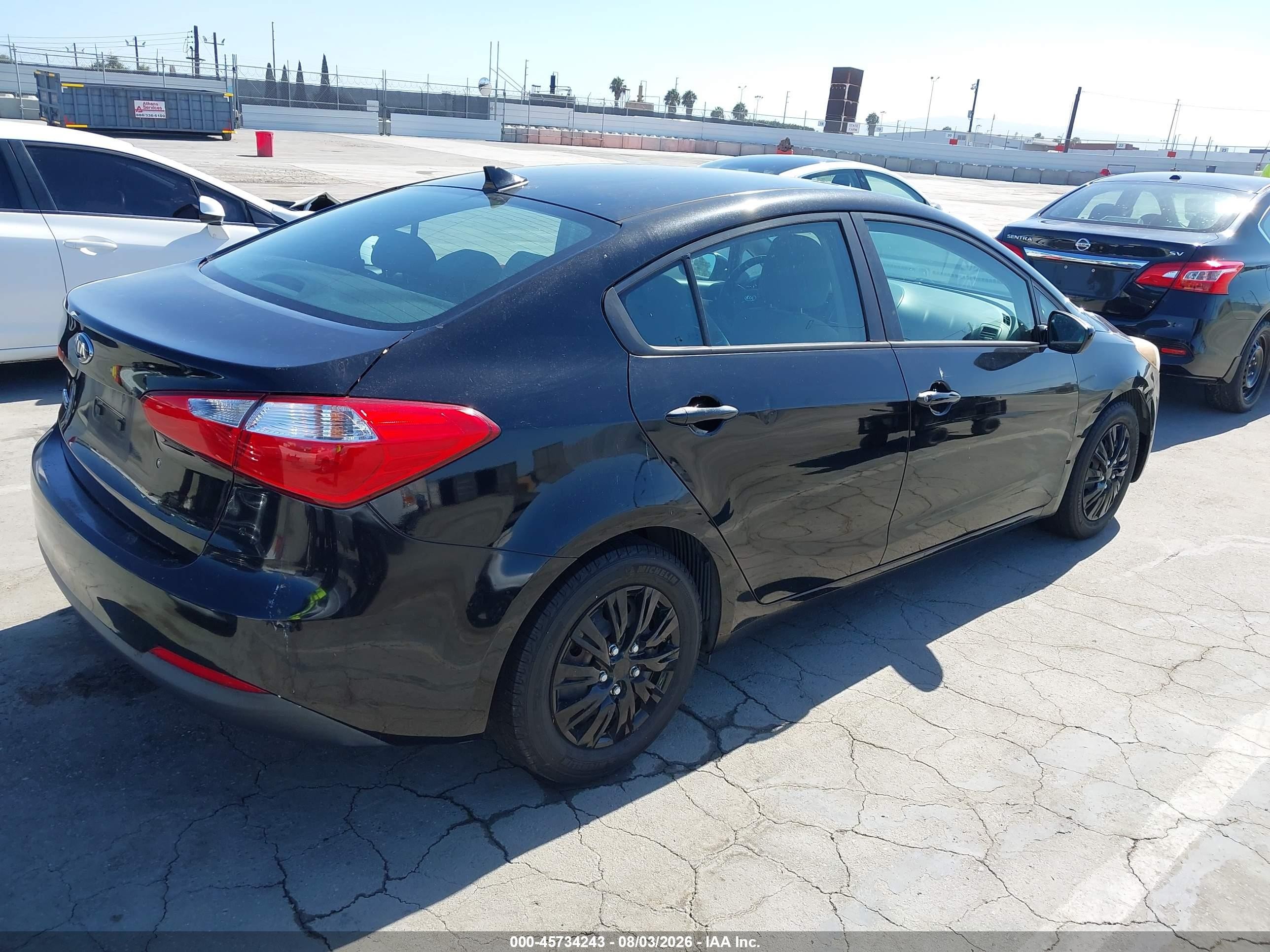 2015 Kia Forte Lx Black vin: KNAFK4A6XF5425488