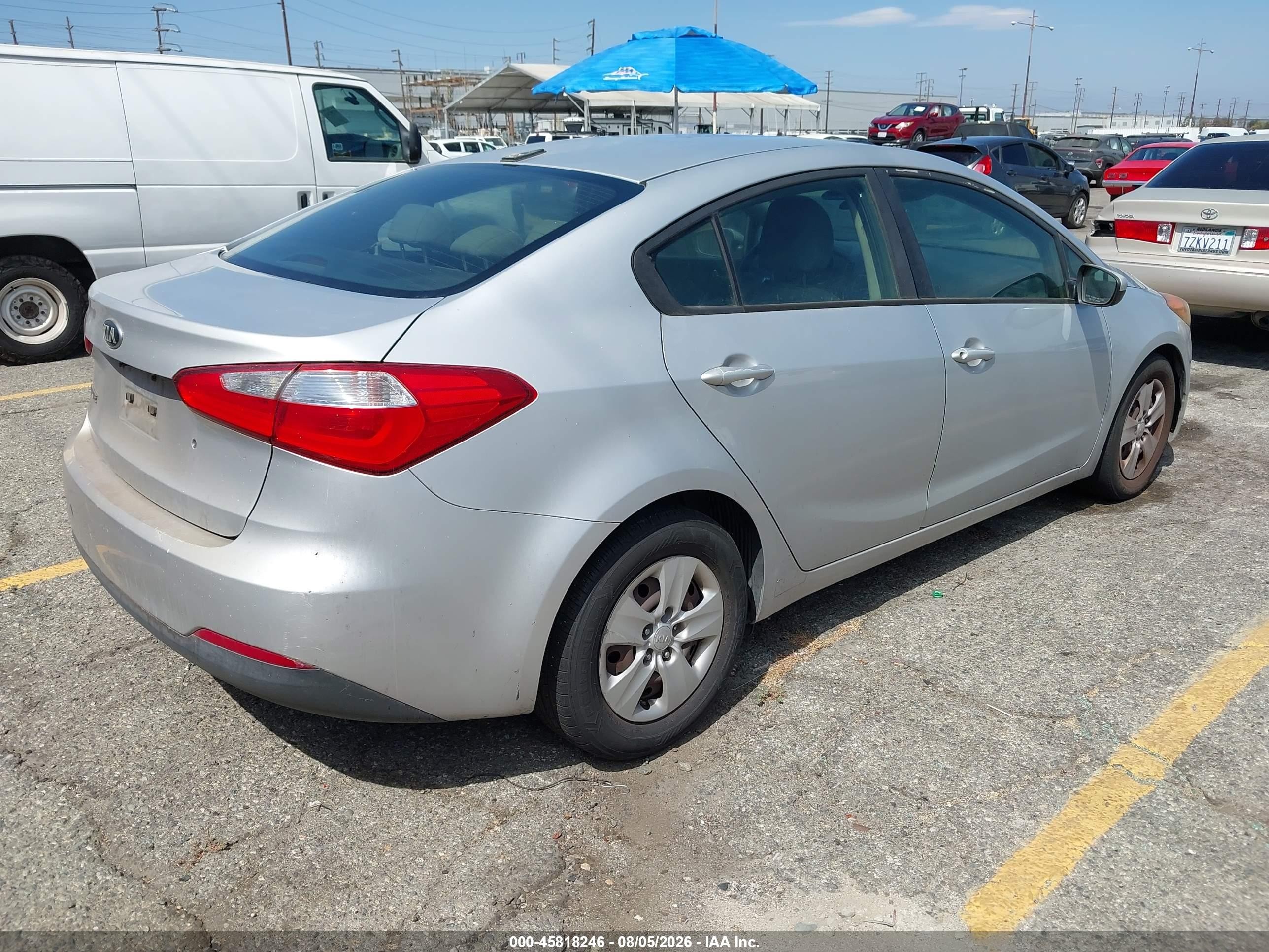 2015 Kia Forte Lx Silver vin: KNAFK4A6XF5426124