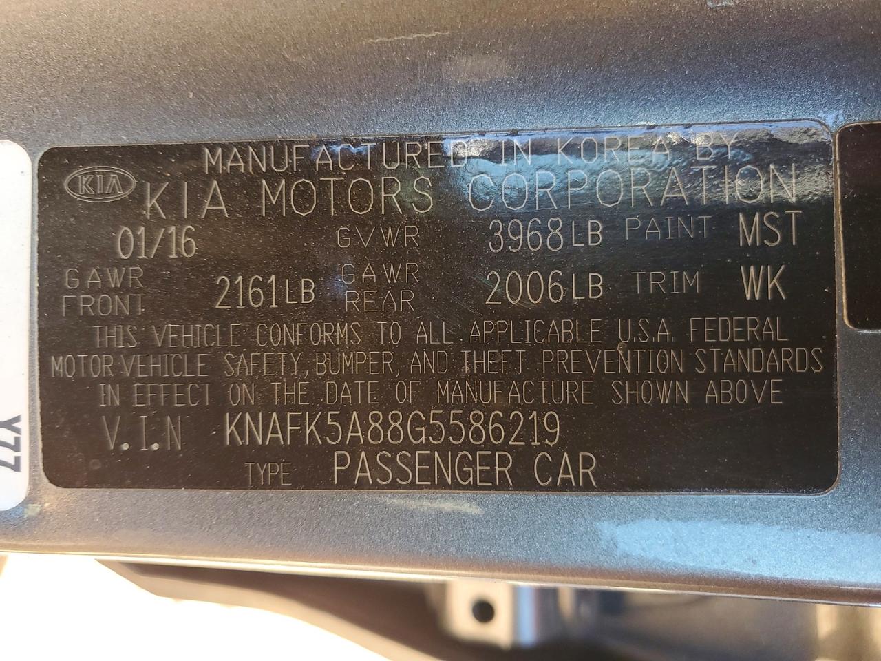 2016 Kia Forte Lx Серый vin: KNAFK5A88G5586219