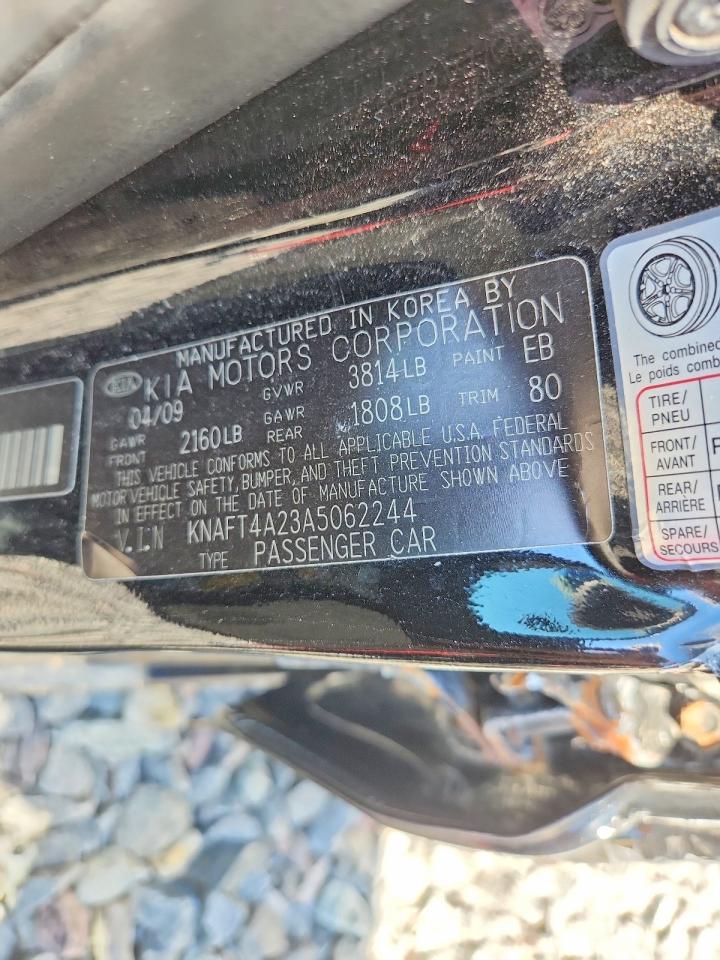2010 Kia Forte Lx Black vin: KNAFT4A23A5062244