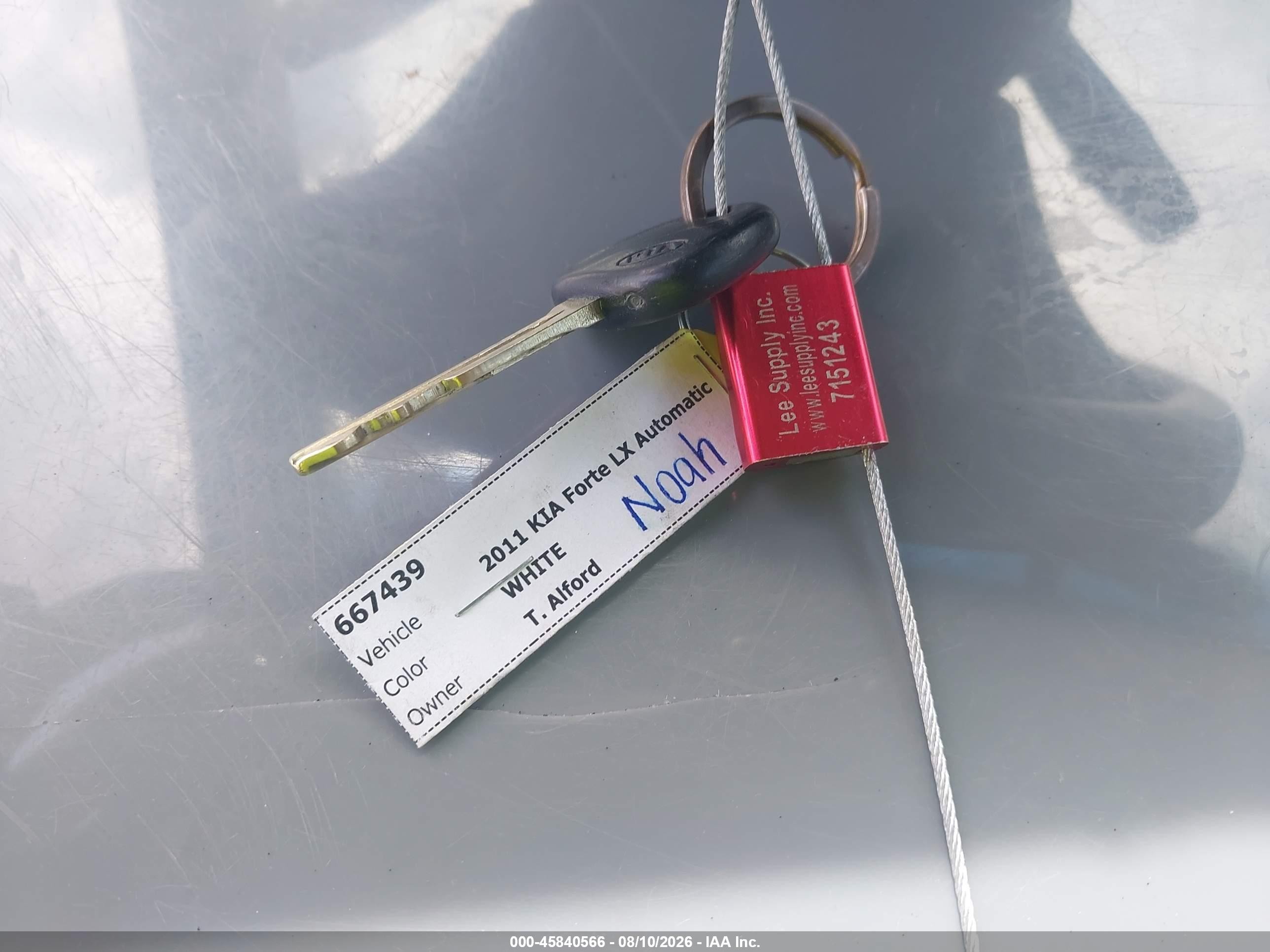 2011 Kia Forte Lx White vin: KNAFT4A23B5434487