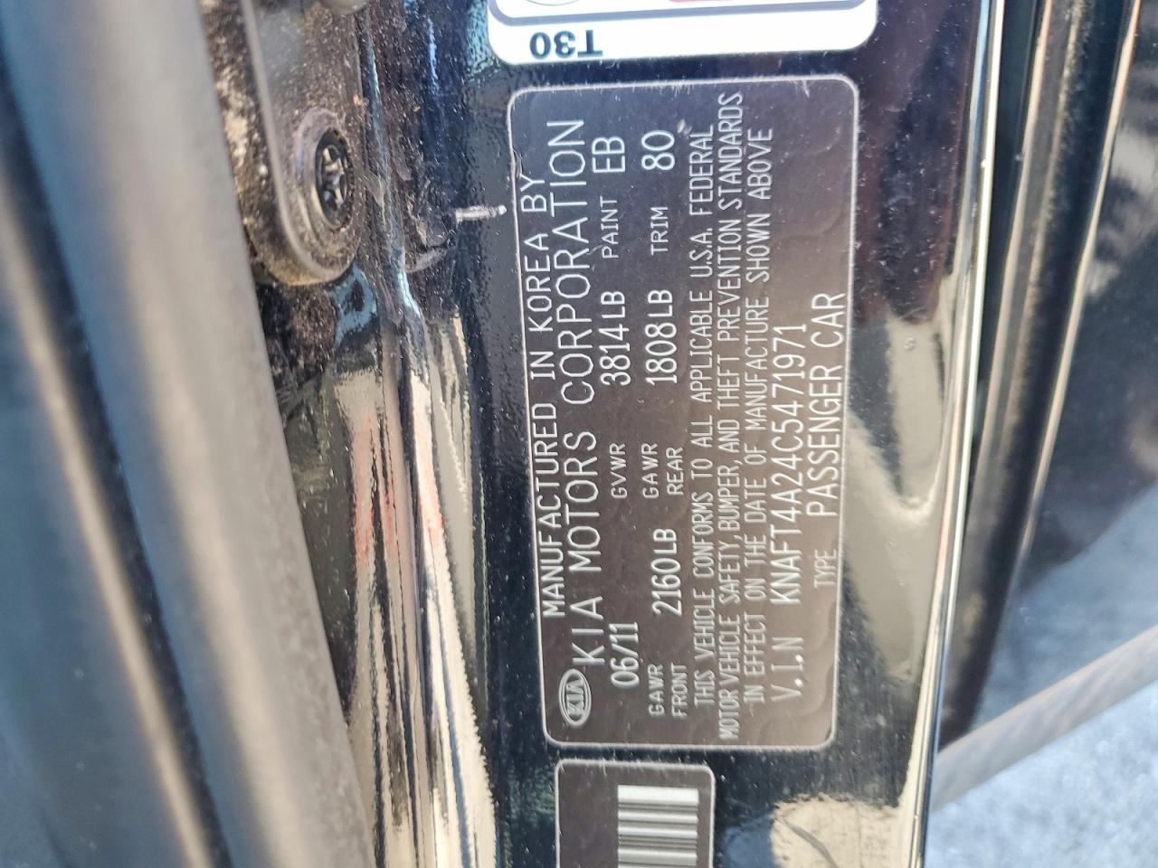 2012 Kia Forte Lx Black vin: KNAFT4A24C5471971