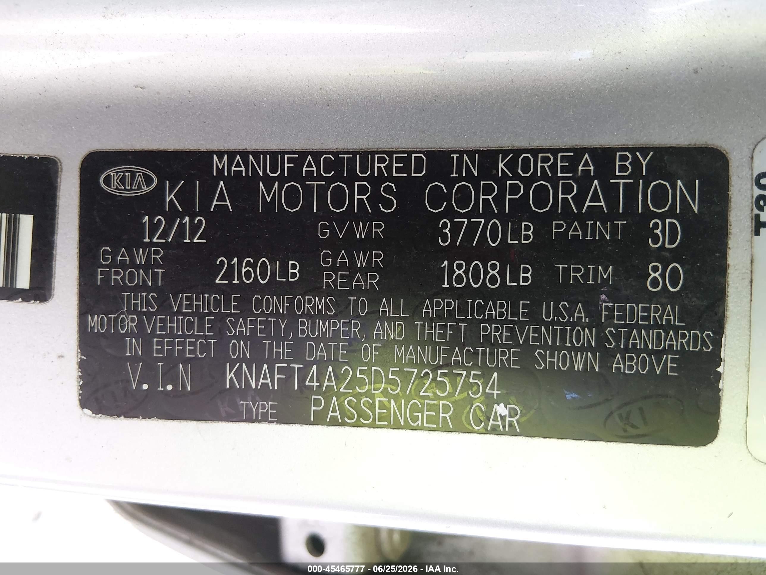 2013 Kia Forte Lx Silver vin: KNAFT4A25D5725754