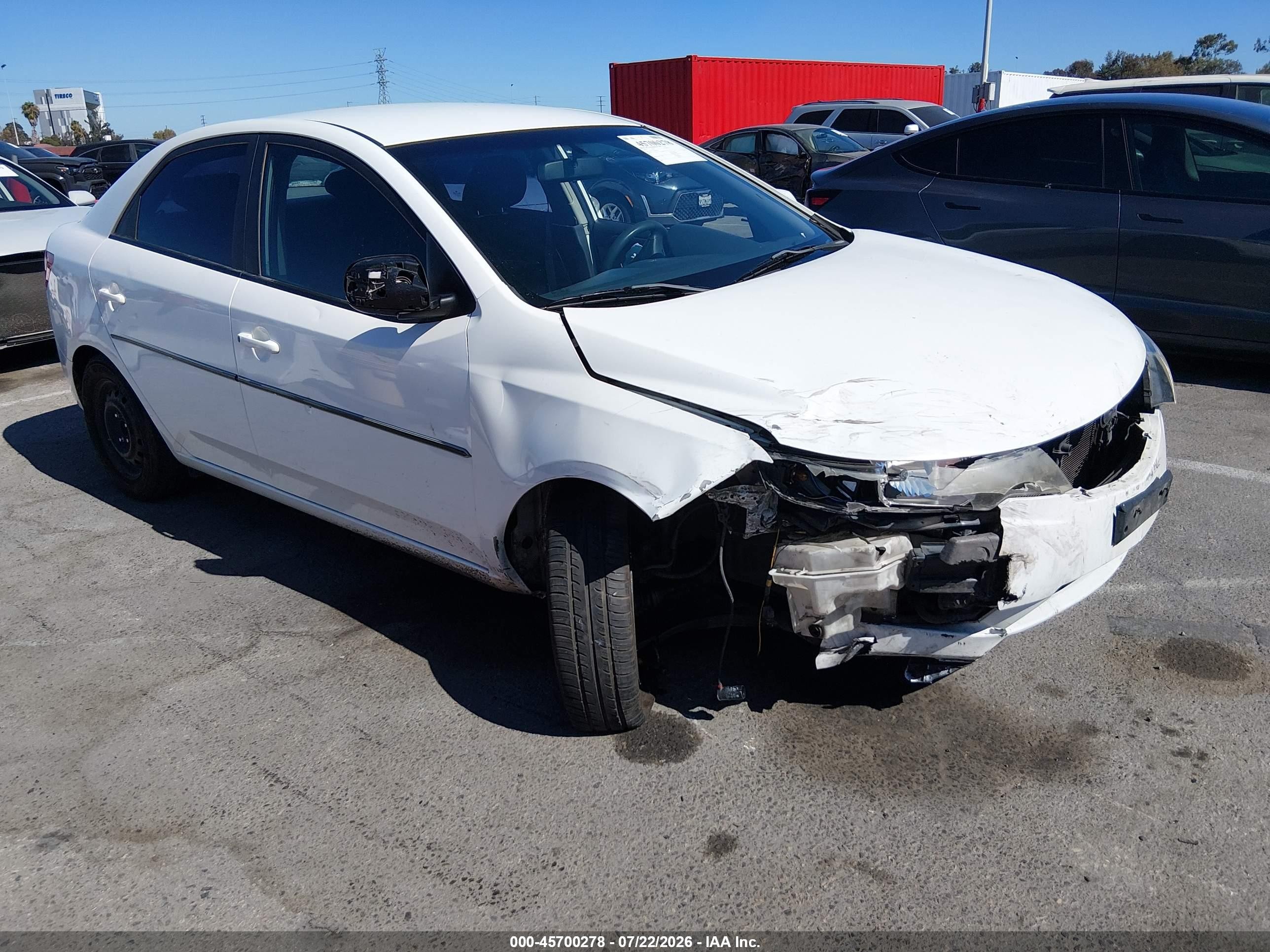 2010 Kia Forte Lx White vin: KNAFT4A26A5066191