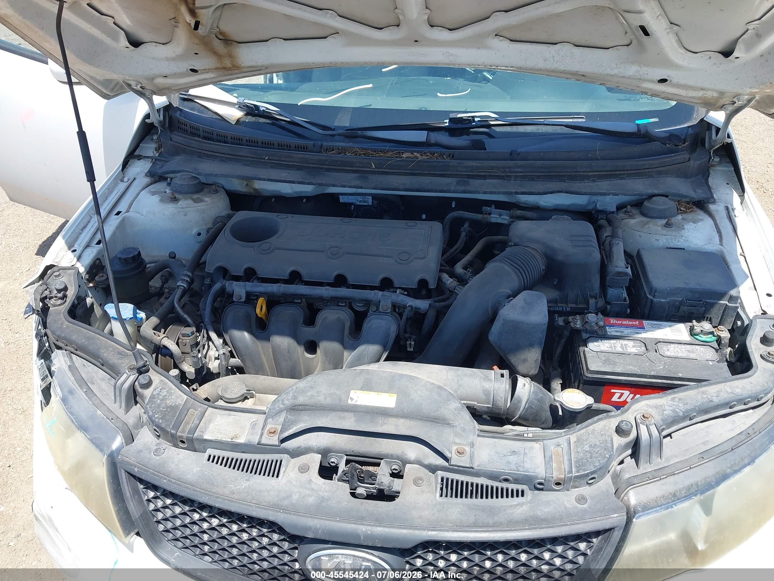 2010 Kia Forte Lx White vin: KNAFT4A26A5078681