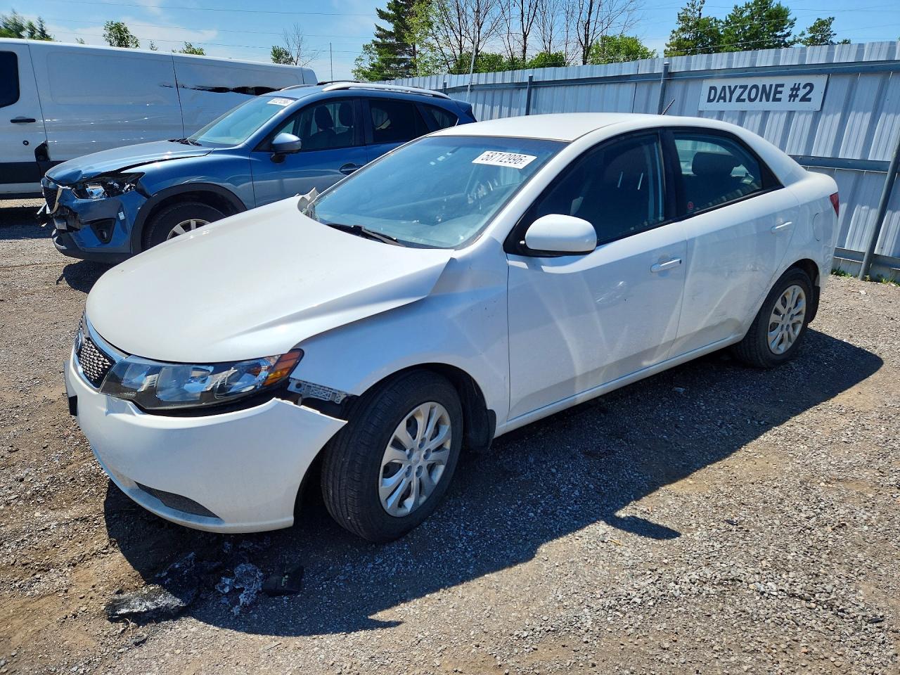 2011 Kia Forte Lx White vin: KNAFT4A26B5349014