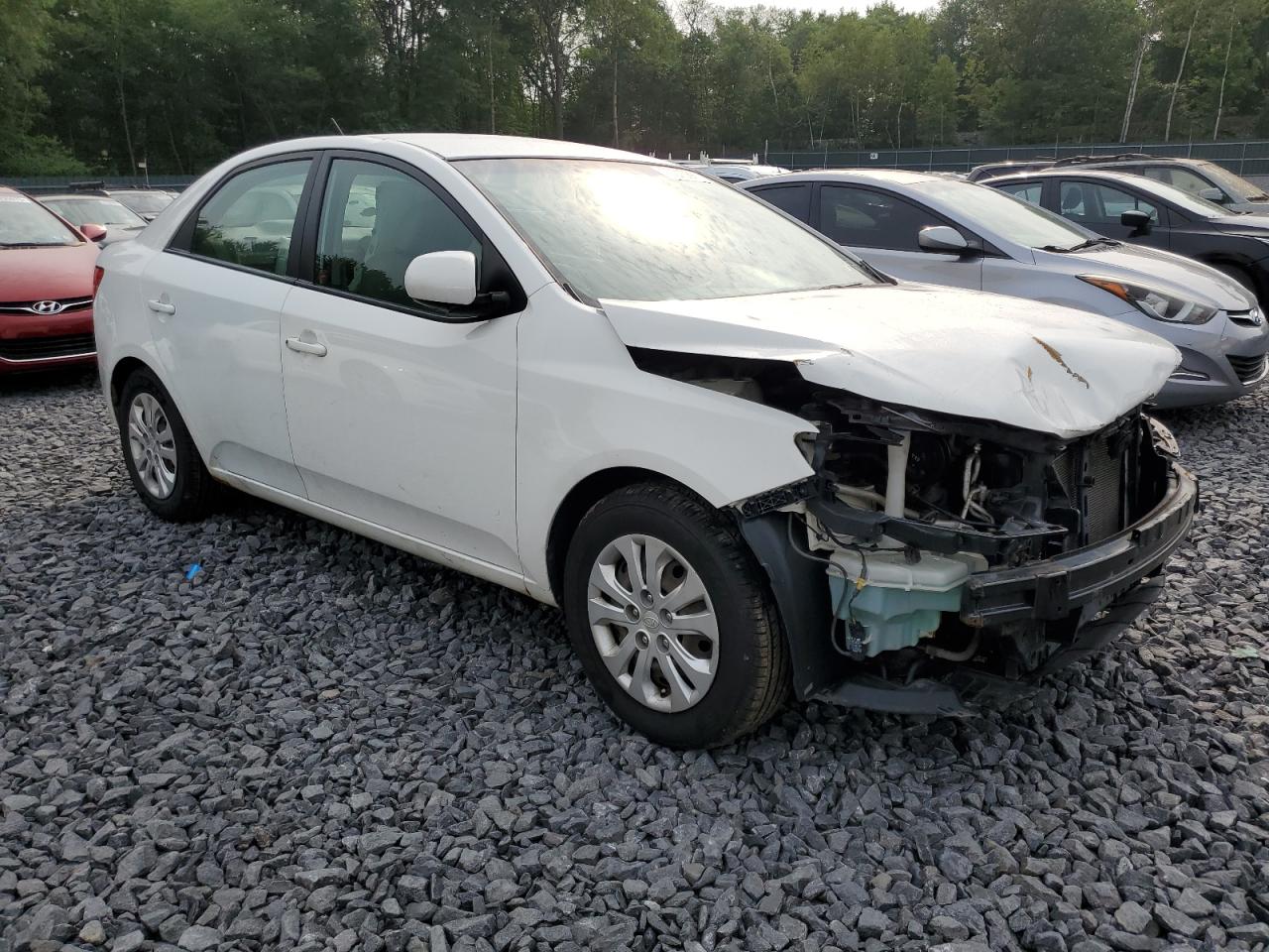 2012 Kia Forte Lx White vin: KNAFT4A26C5586362